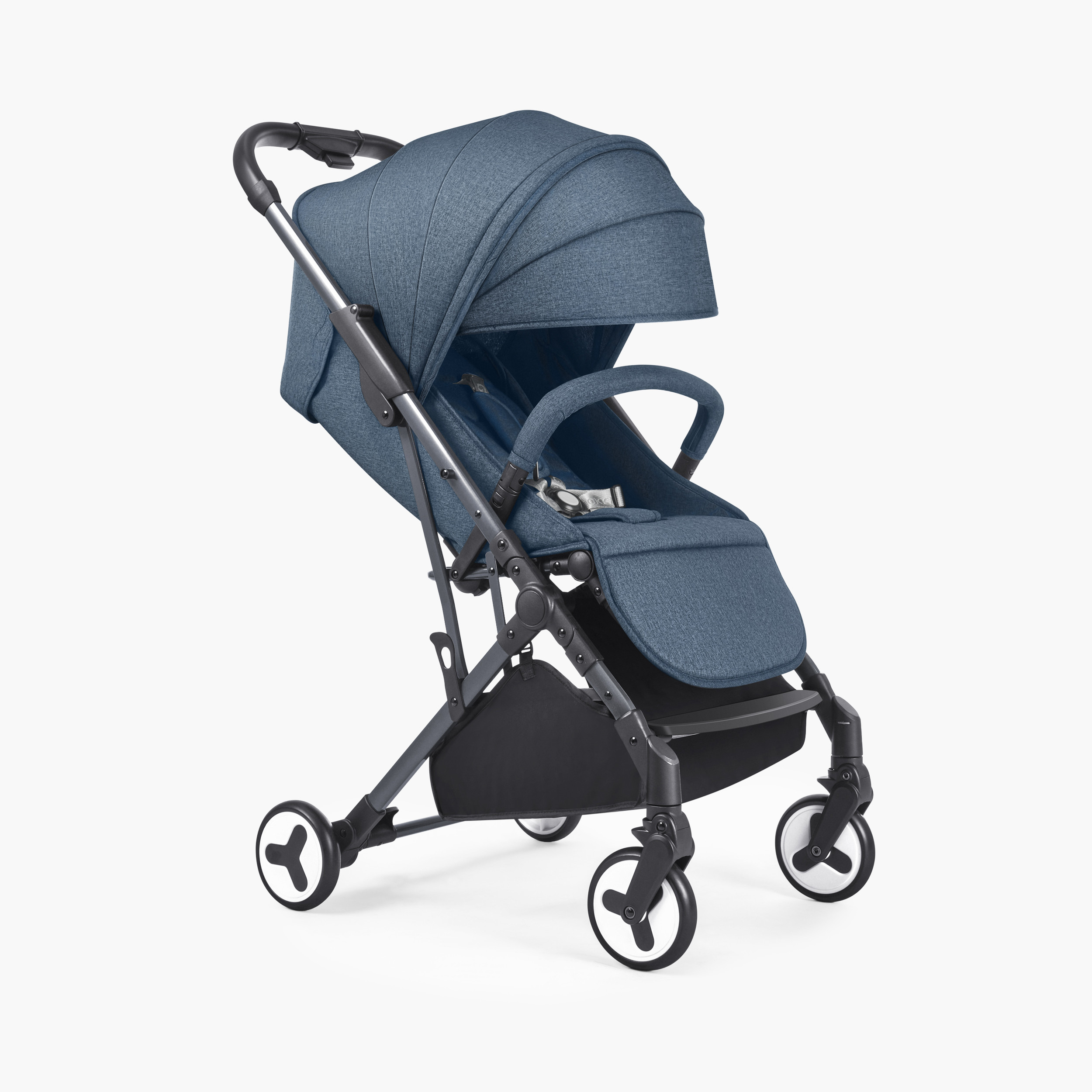Gokke Reversible Baby Stroller with Chrome Frame - Black-baby-gear-strollersandprams-strollers-image-24