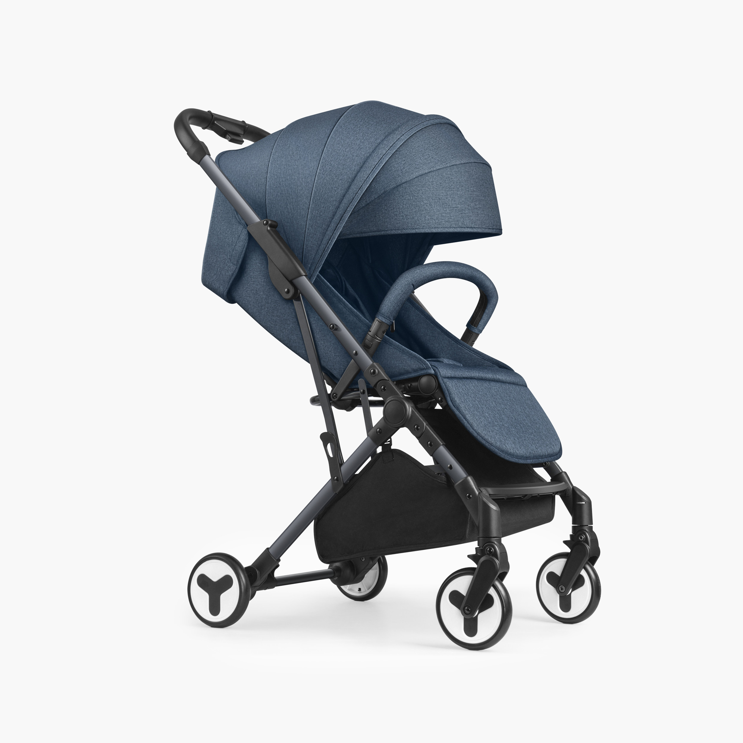 Gokke Reversible Baby Stroller with Chrome Frame - Black-baby-gear-strollersandprams-strollers-image-26