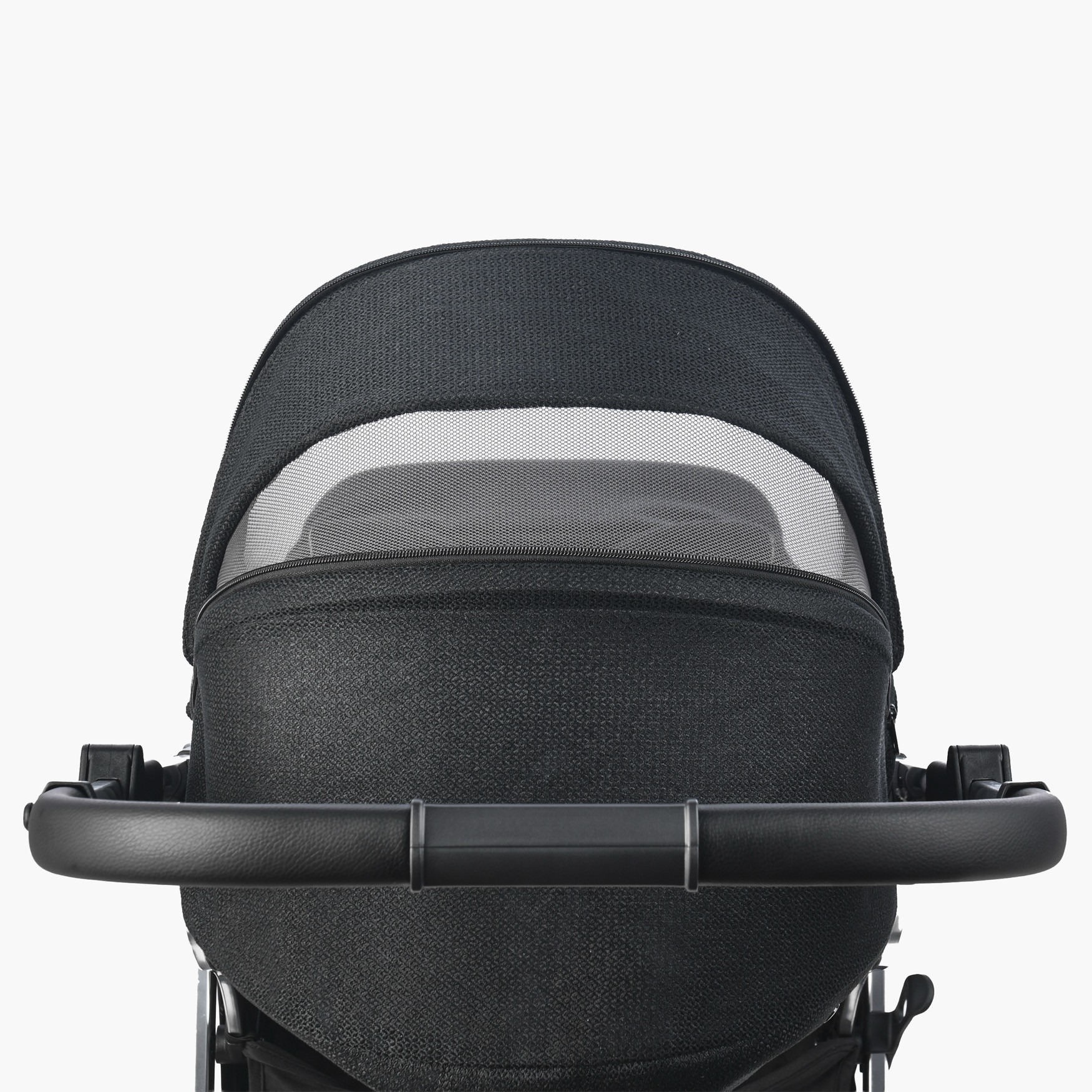 Gokke Reversible Baby Stroller with Chrome Frame - Black-baby-gear-strollersandprams-strollers-image-3