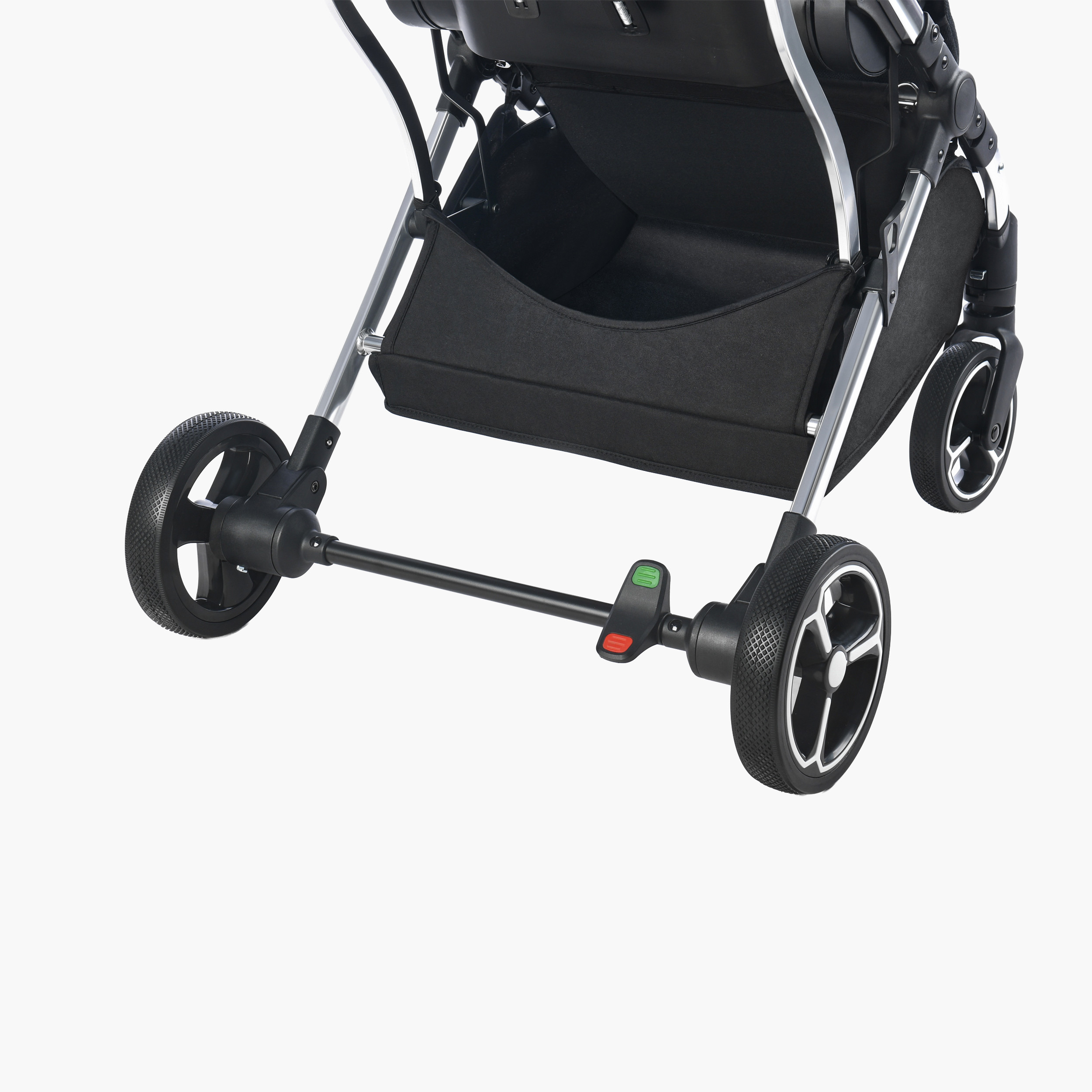 Gokke Reversible Baby Stroller with Chrome Frame - Black-baby-gear-strollersandprams-strollers-image-5