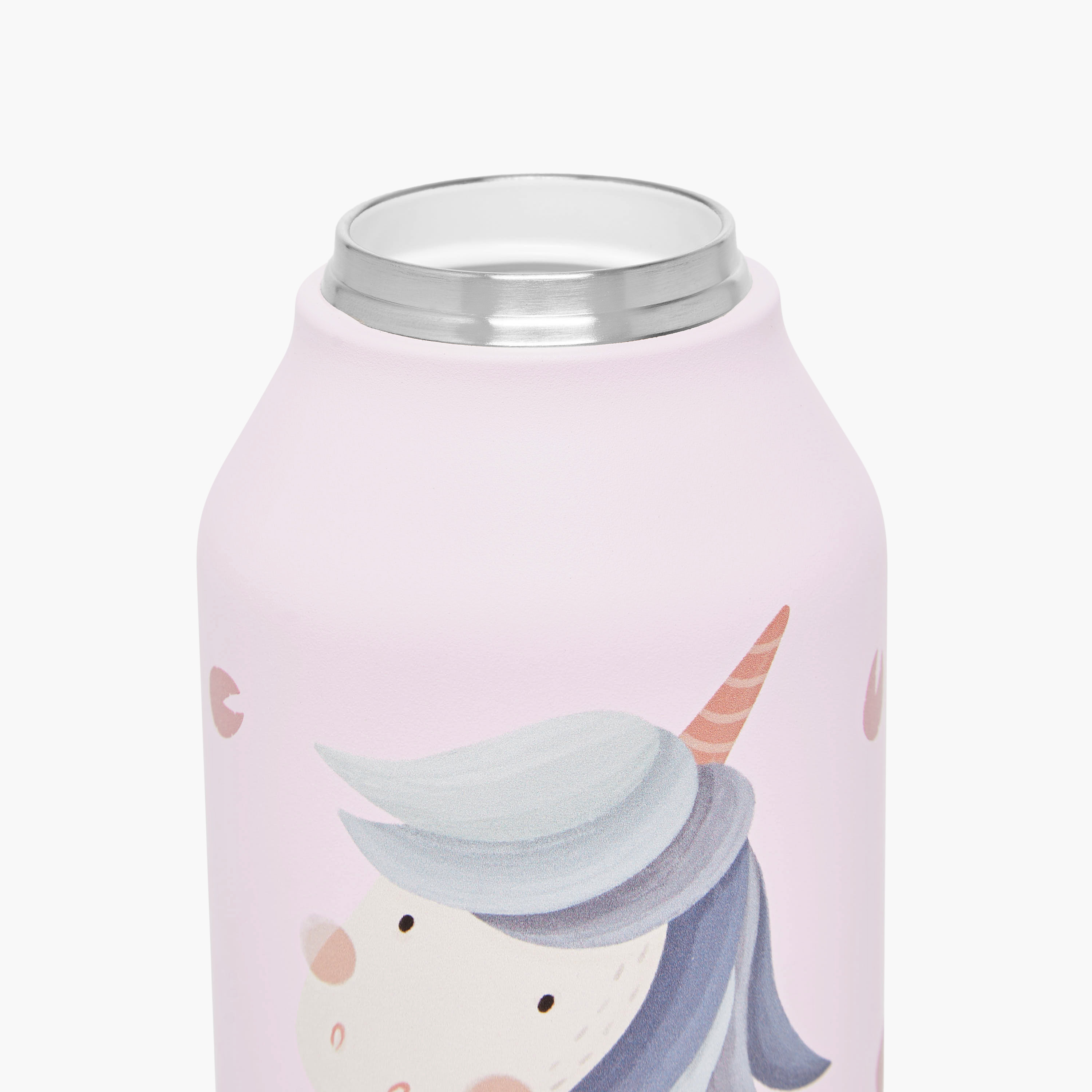 قارورة مياه ستانلس ستيل بقشّة وطبعات يونيكورن مع فرشاة تنظيف من كامبرس - 350 مل-baby-feeding-mealtimeessentials-image-2