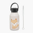 Cambrass Fox Print Stainless Steel Sipper Water Bottle with Cleaning Brush - 350 ml-baby-feeding-mealtimeessentials-image-1