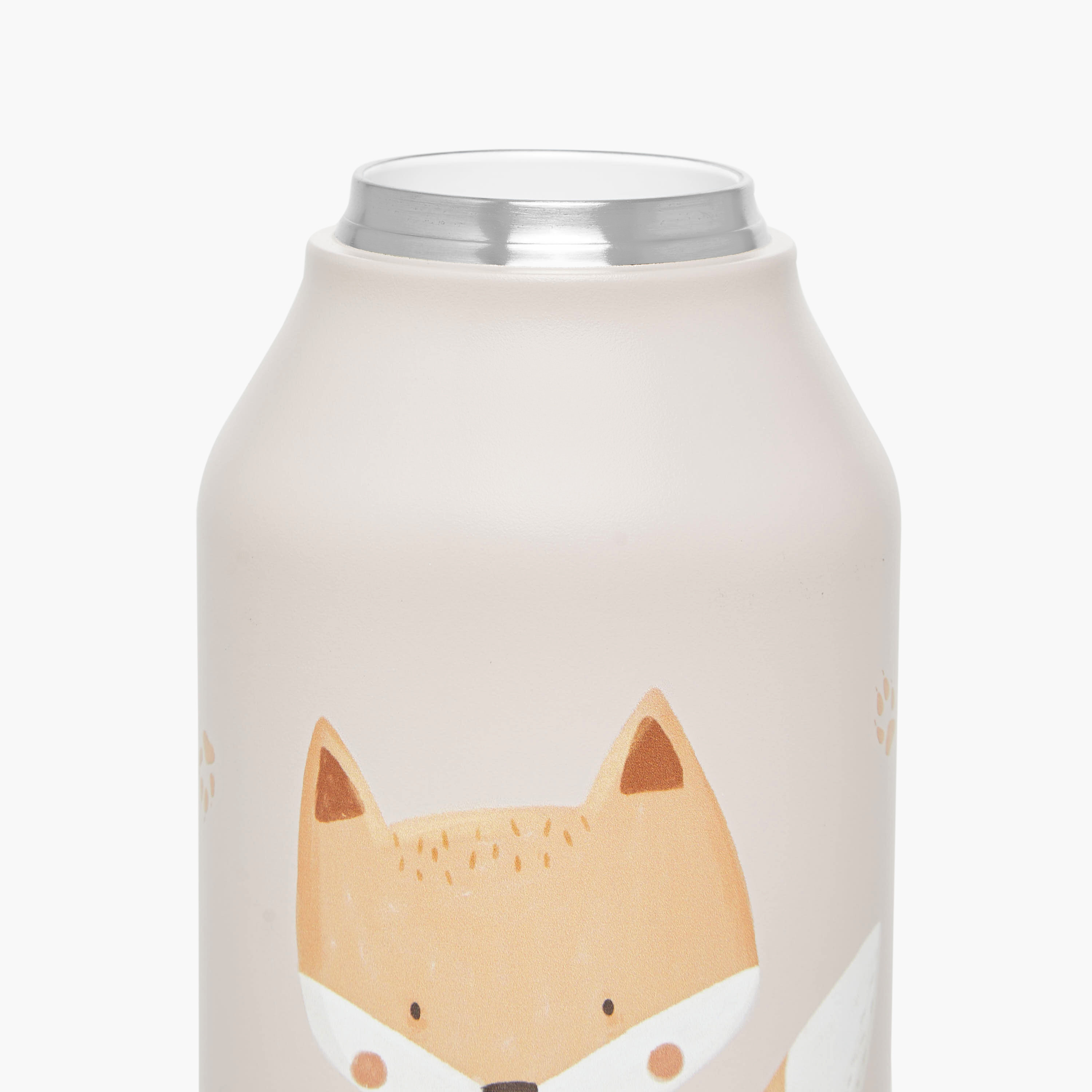 Cambrass Fox Print Stainless Steel Sipper Water Bottle with Cleaning Brush - 350 ml-baby-feeding-mealtimeessentials-image-5