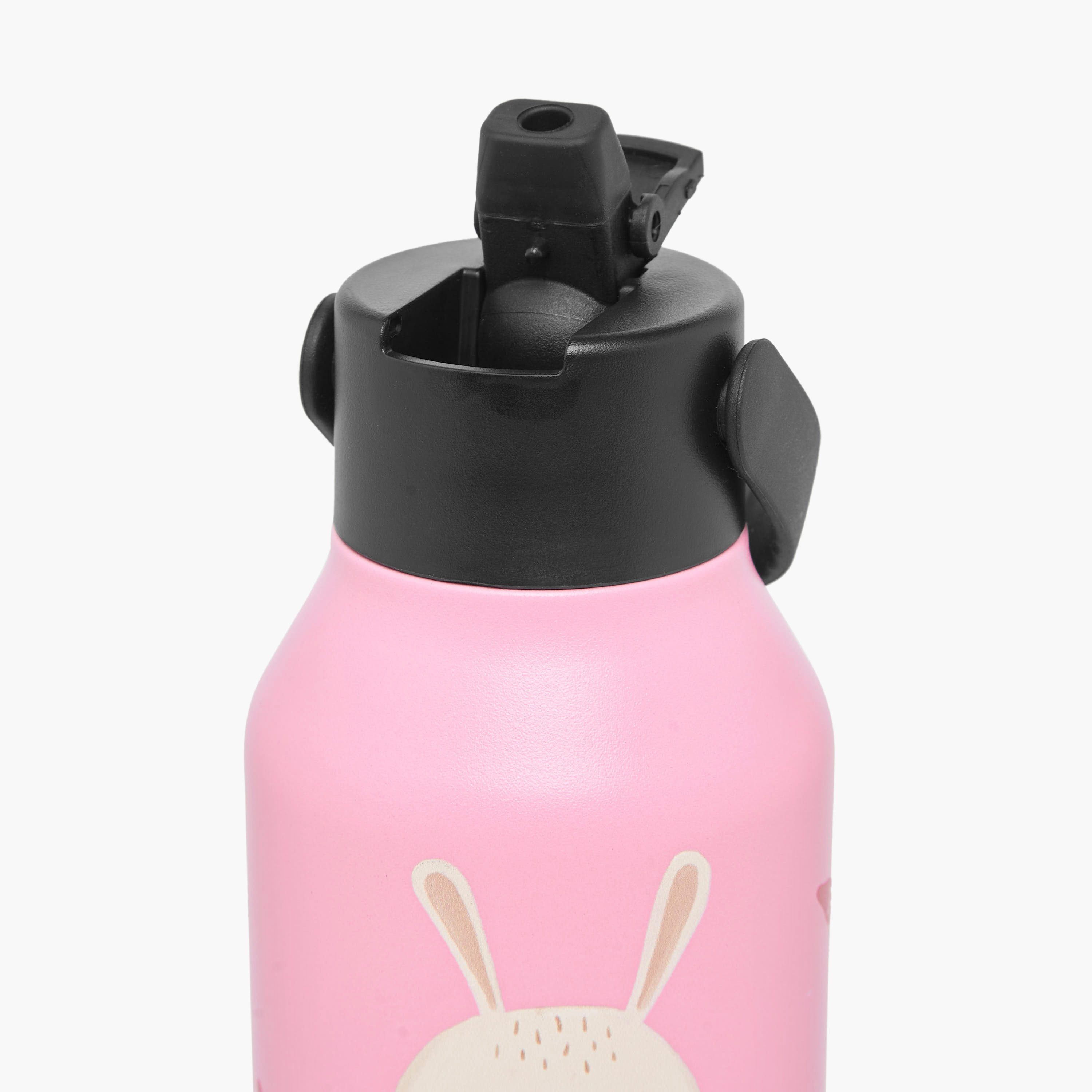 Cambrass Rabbit Print Stainless Steel Sipper Water Bottle with Cleaning Brush - 350 ml-baby-feeding-mealtimeessentials-image-4