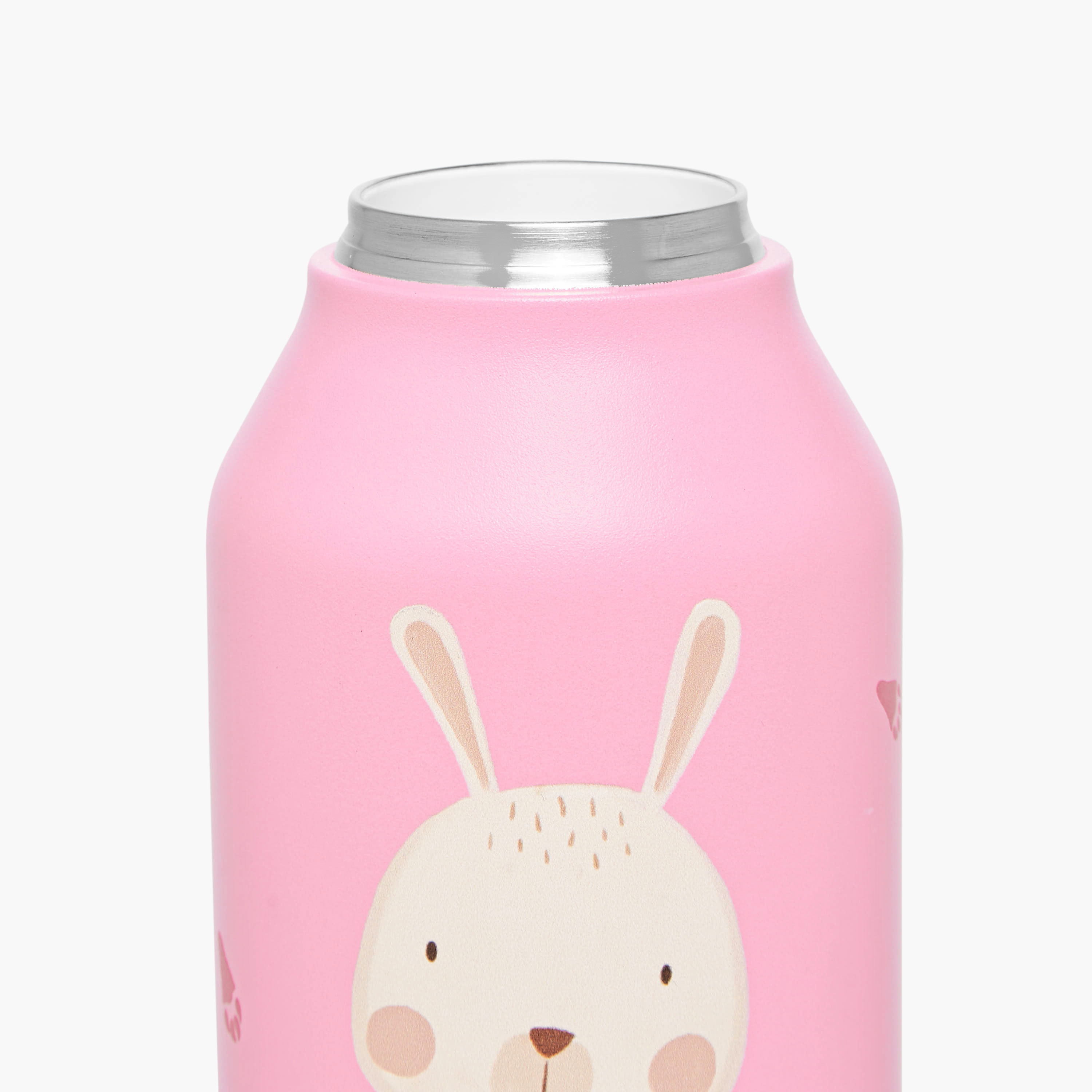 Cambrass Rabbit Print Stainless Steel Sipper Water Bottle with Cleaning Brush - 350 ml-baby-feeding-mealtimeessentials-image-5
