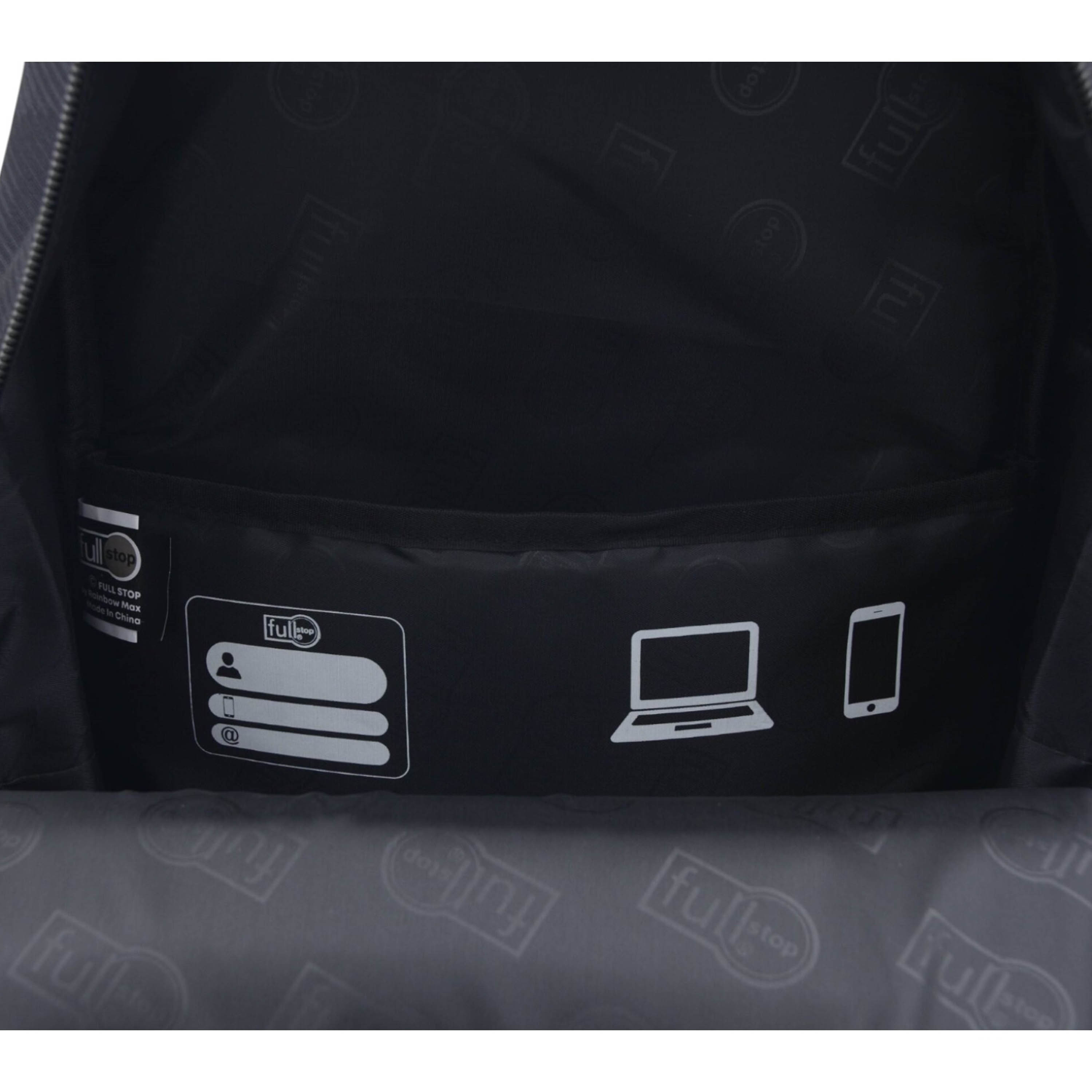 شنطة ظهر سادة بحمالات قابلة للتعديل وسحاب إغلاق من فول ستوب - 6x12x21 سم-school-bagsandbackpacks-backpacks-image-4