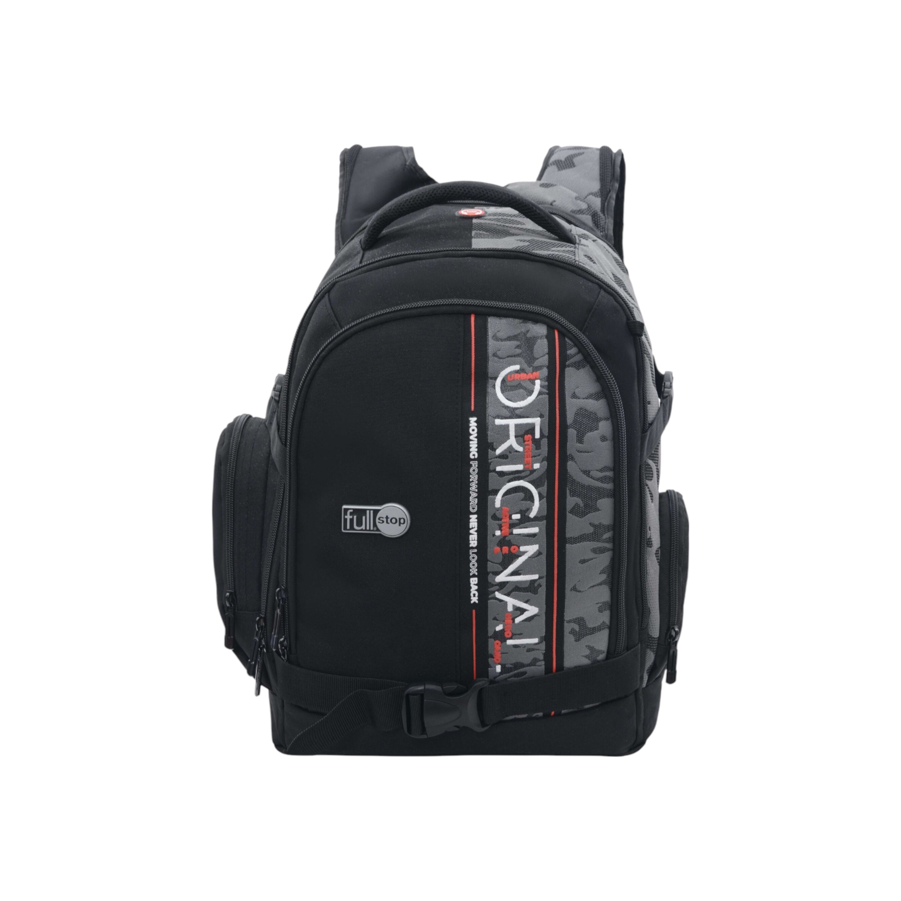 شنطة ظهر بألواح مع حمّالات قابلة للتعديل وسحاب إغلاق من فول ستوب - 6×12×21 سم-school-bagsandbackpacks-backpacks-image-1