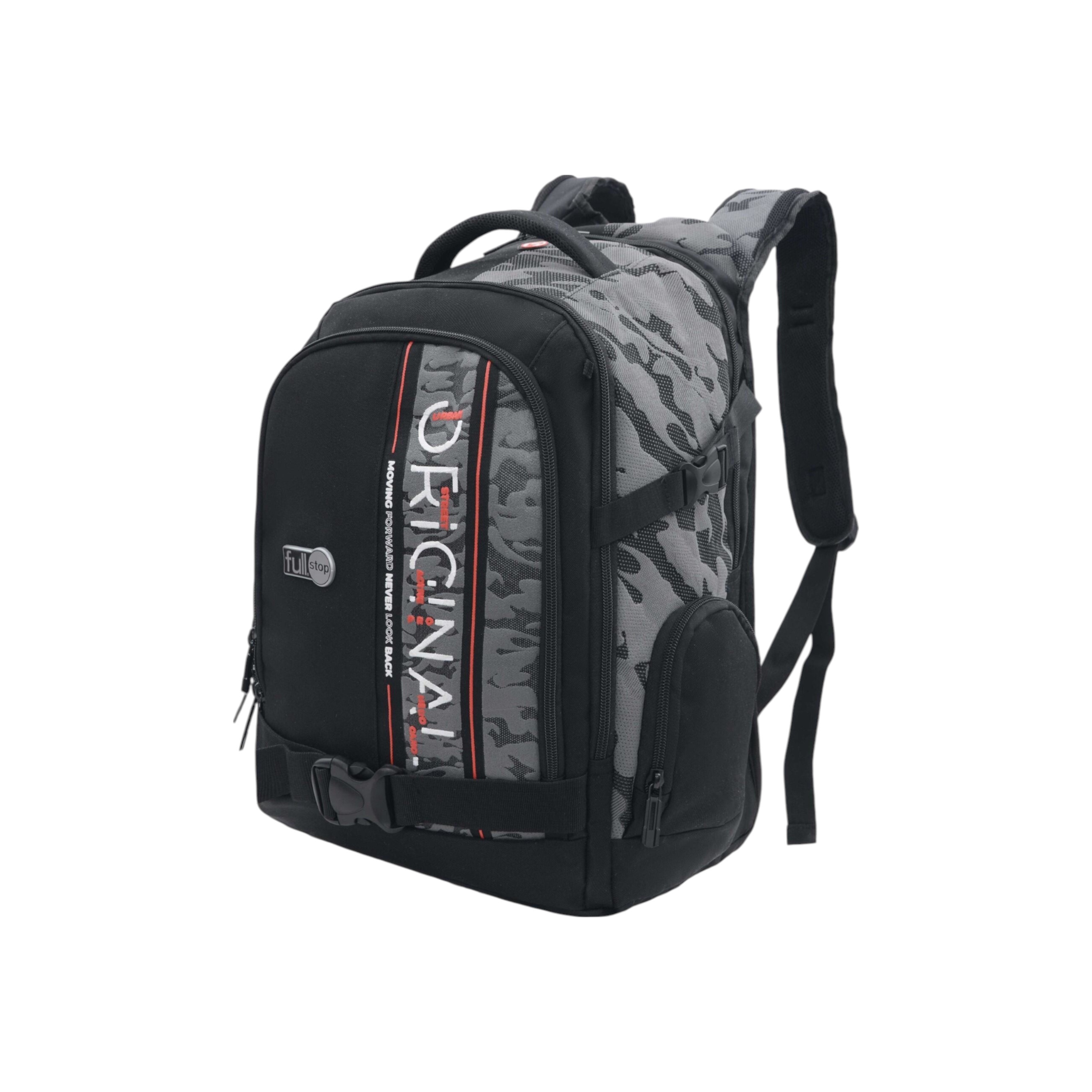 شنطة ظهر بألواح مع حمّالات قابلة للتعديل وسحاب إغلاق من فول ستوب - 6×12×21 سم-school-bagsandbackpacks-backpacks-image-2