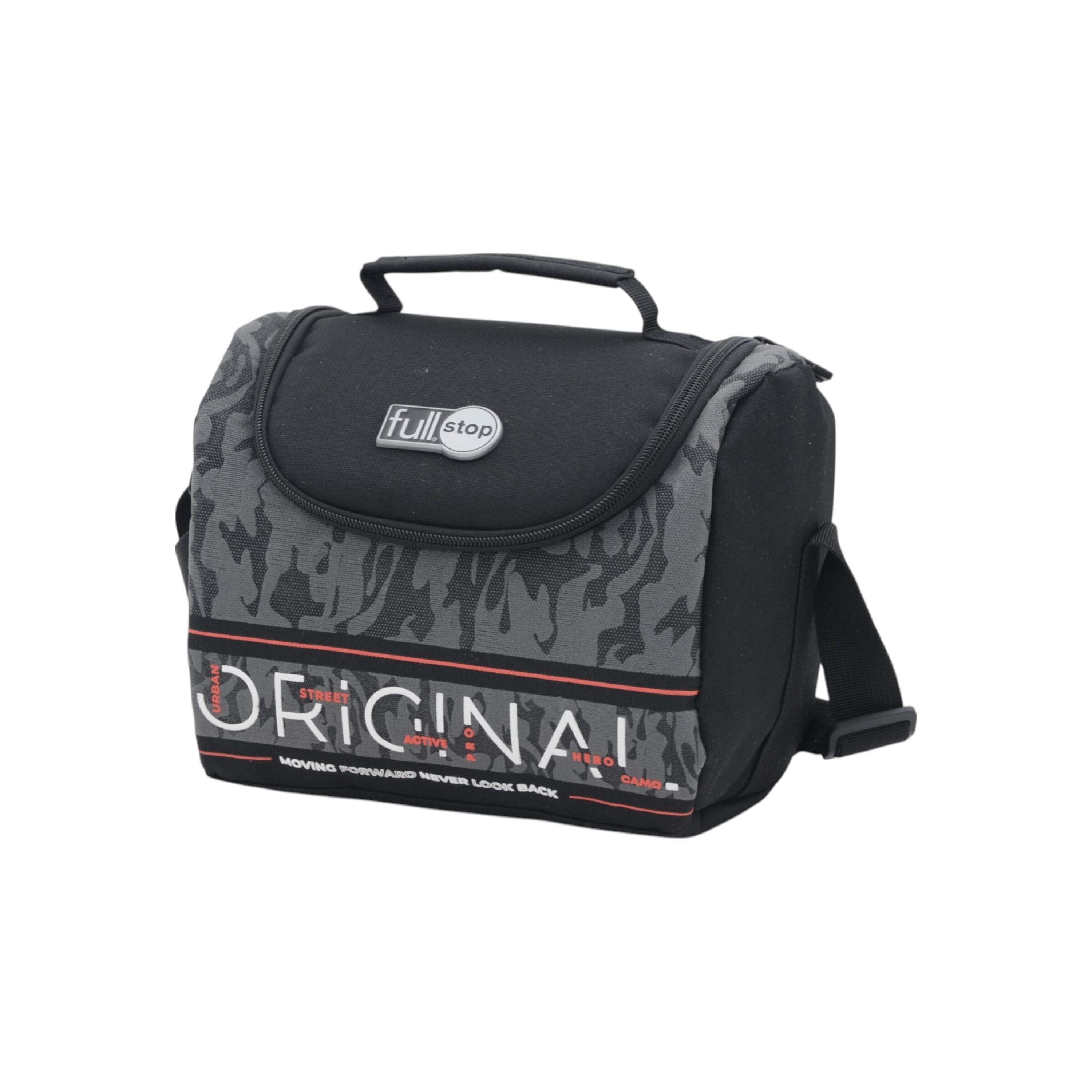 Full Stop Printed Lunch Bag with Adjustable Strap and Zip Closure-school-lunchessentials-lunchbags-image-1