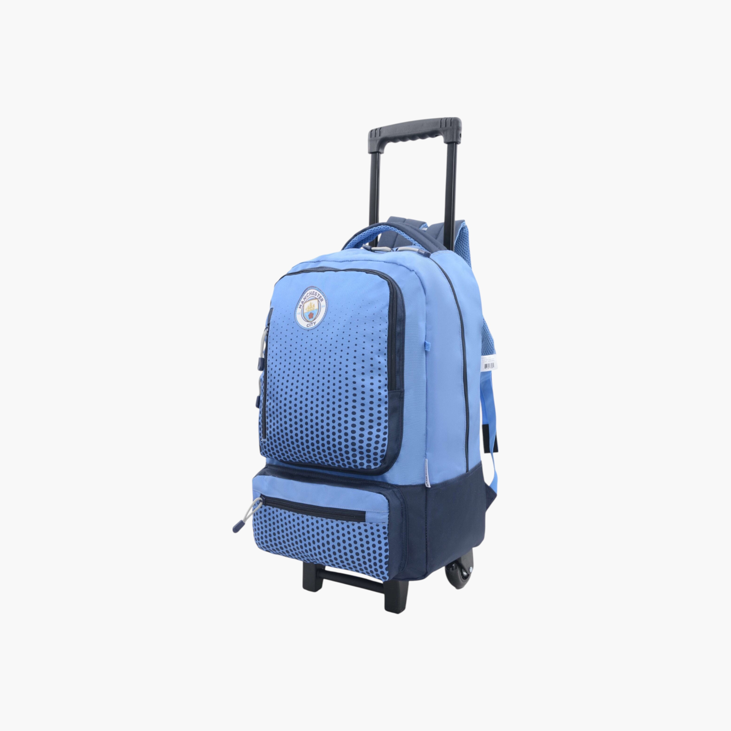 MANCHESTER CITY Printed Trolley Backpack with Retractable Handle - 27x10x31 cms-school-bagsandbackpacks-trolleybags-image-3