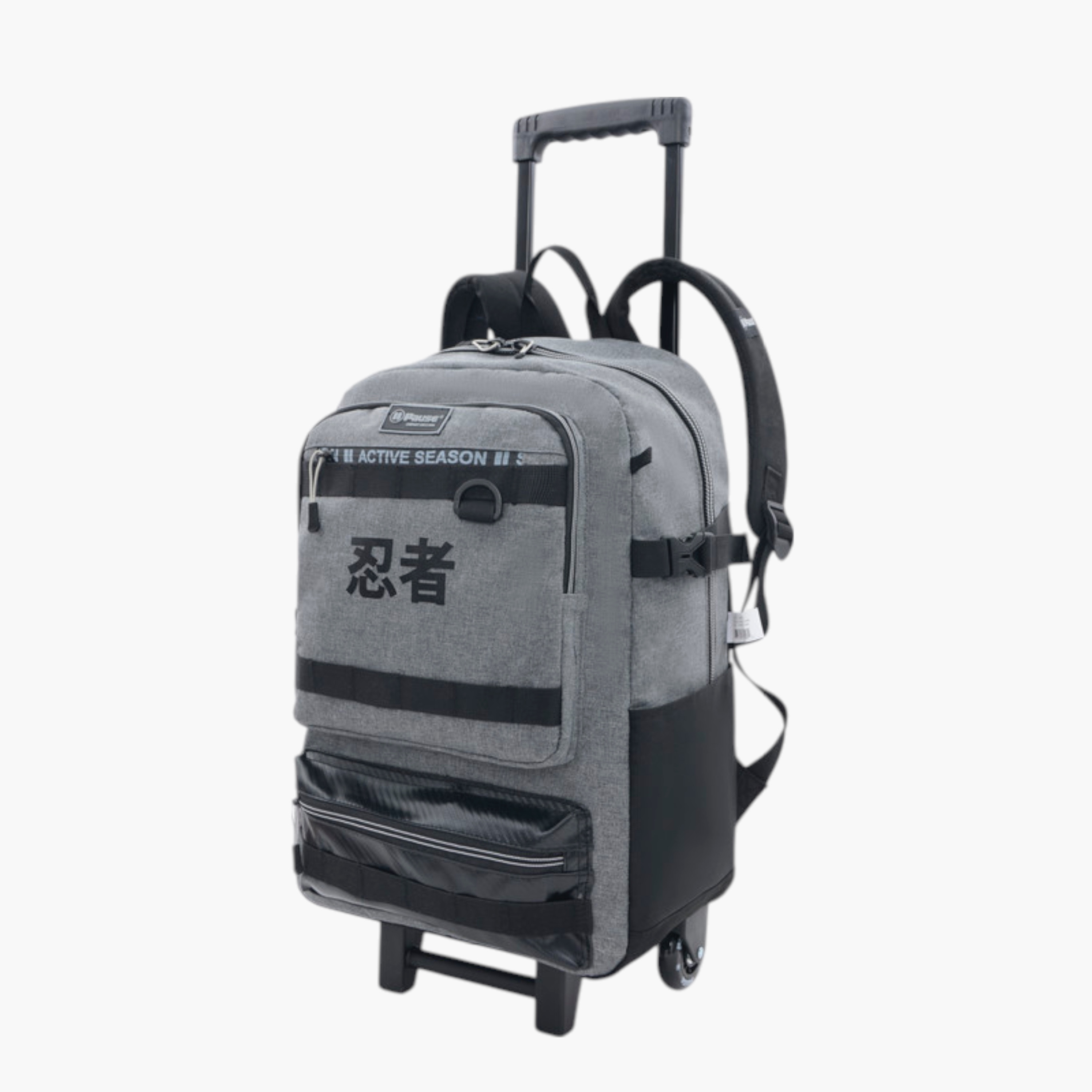 شنطة ظهر ترولي مدرسية بطبعات ومقبض قابل للسحب من بوز- 27×10×31 سم-school-bagsandbackpacks-trolleybags-image-2