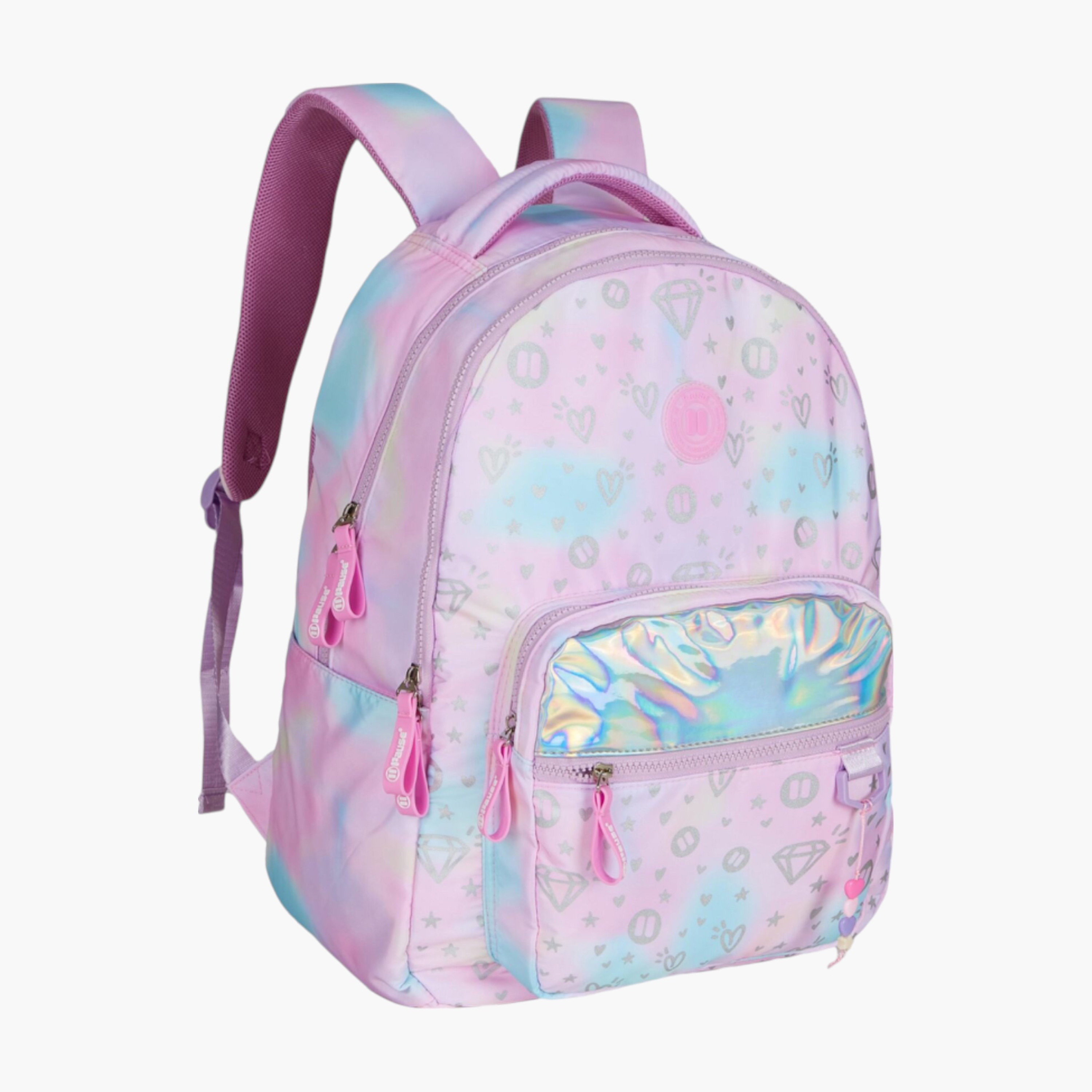 PAUSE Printed Backpack with Adjustable Straps and Zip Closure - 6x12x21 cms-school-bagsandbackpacks-backpacks-image-1