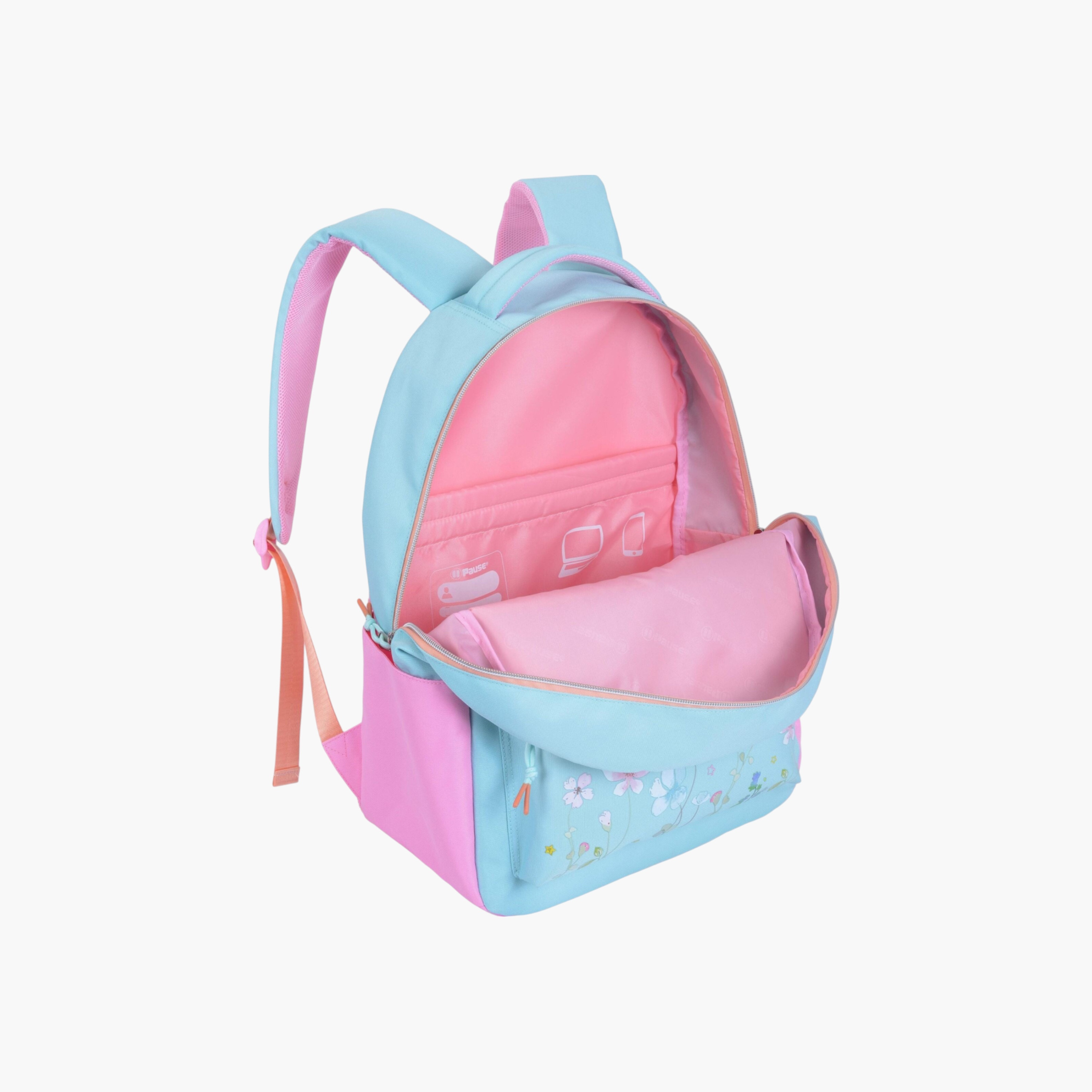 شنطة ظهر بطبعات زهور بحمالات كتف قابلة للتعديل من بوز - 12×21 سم-school-bagsandbackpacks-backpacks-image-2