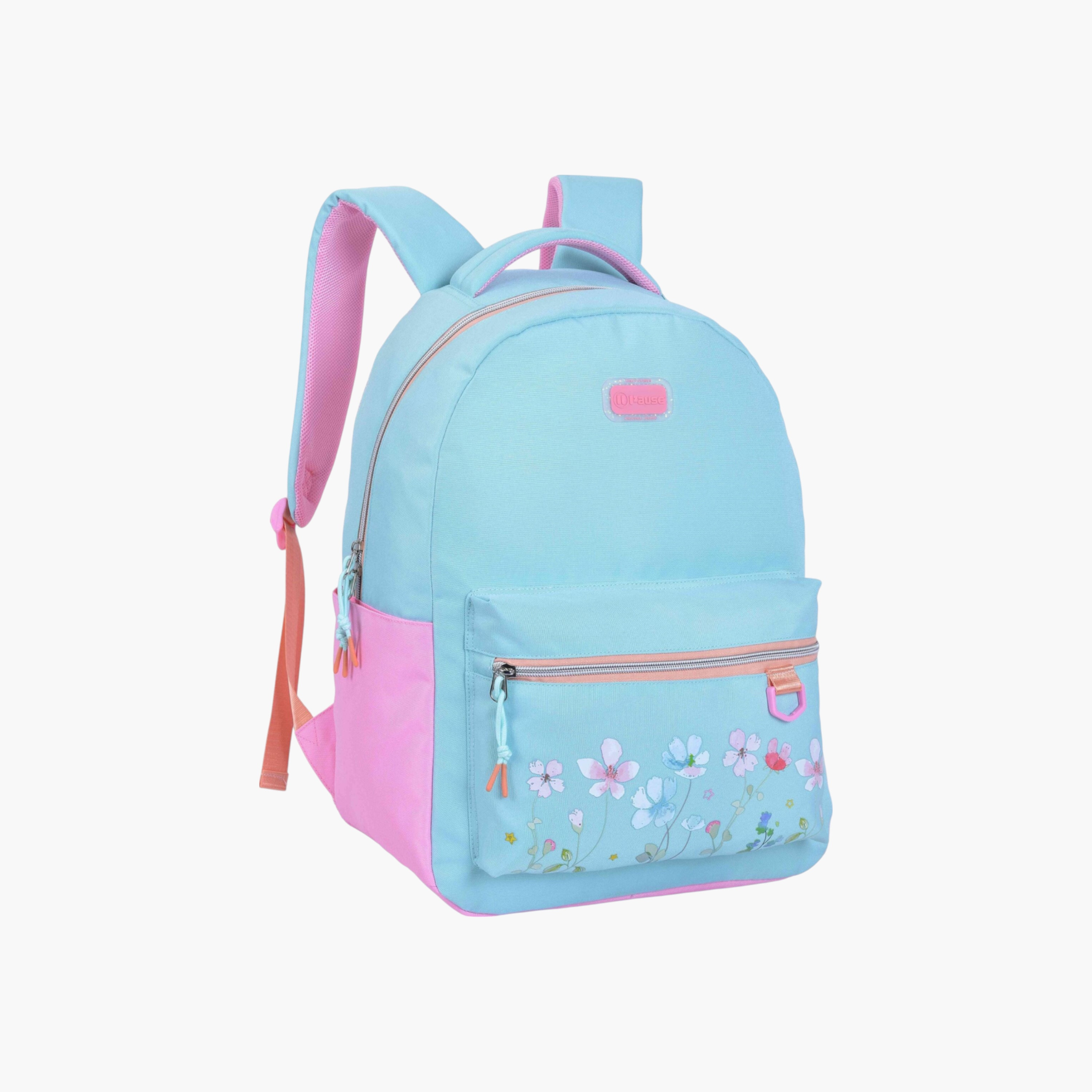شنطة ظهر بطبعات زهور بحمالات كتف قابلة للتعديل من بوز - 12×21 سم-school-bagsandbackpacks-backpacks-image-3