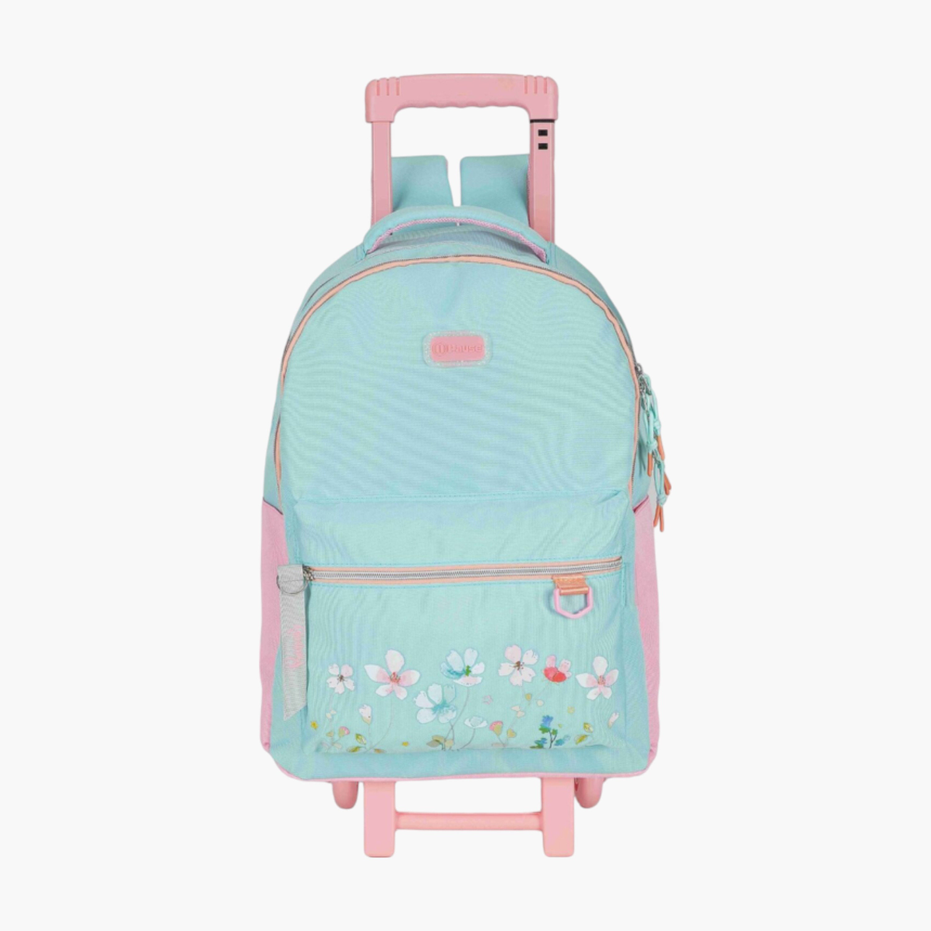 PAUSE Printed Trolley Backpack with Retractable Handle and Zip Closure - 27x10x31 cms-school-bagsandbackpacks-trolleybags-image-1