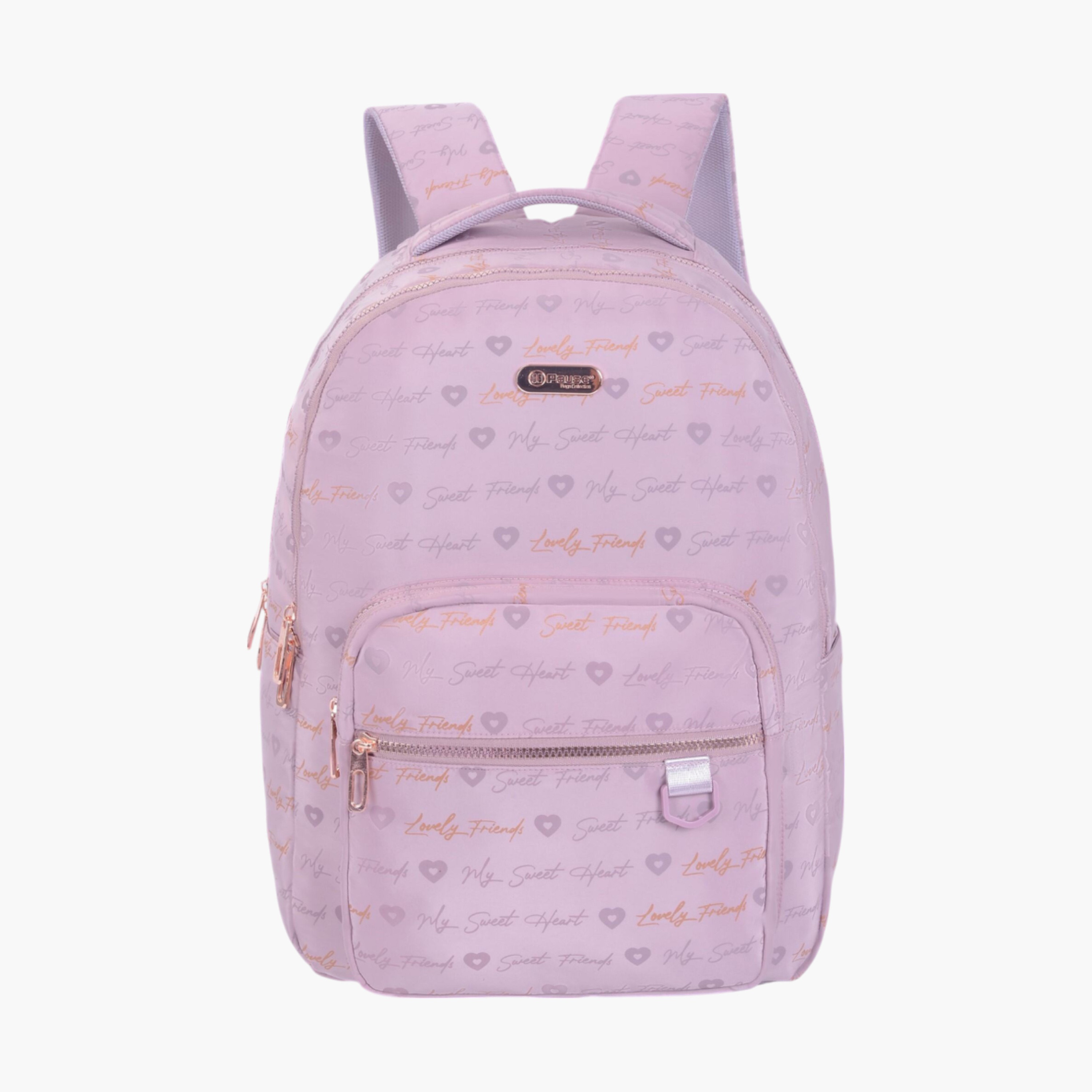 PAUSE Printed Backpack with Adjustable Straps and Zip Closure - 6x12x21 cms-school-bagsandbackpacks-backpacks-image-1