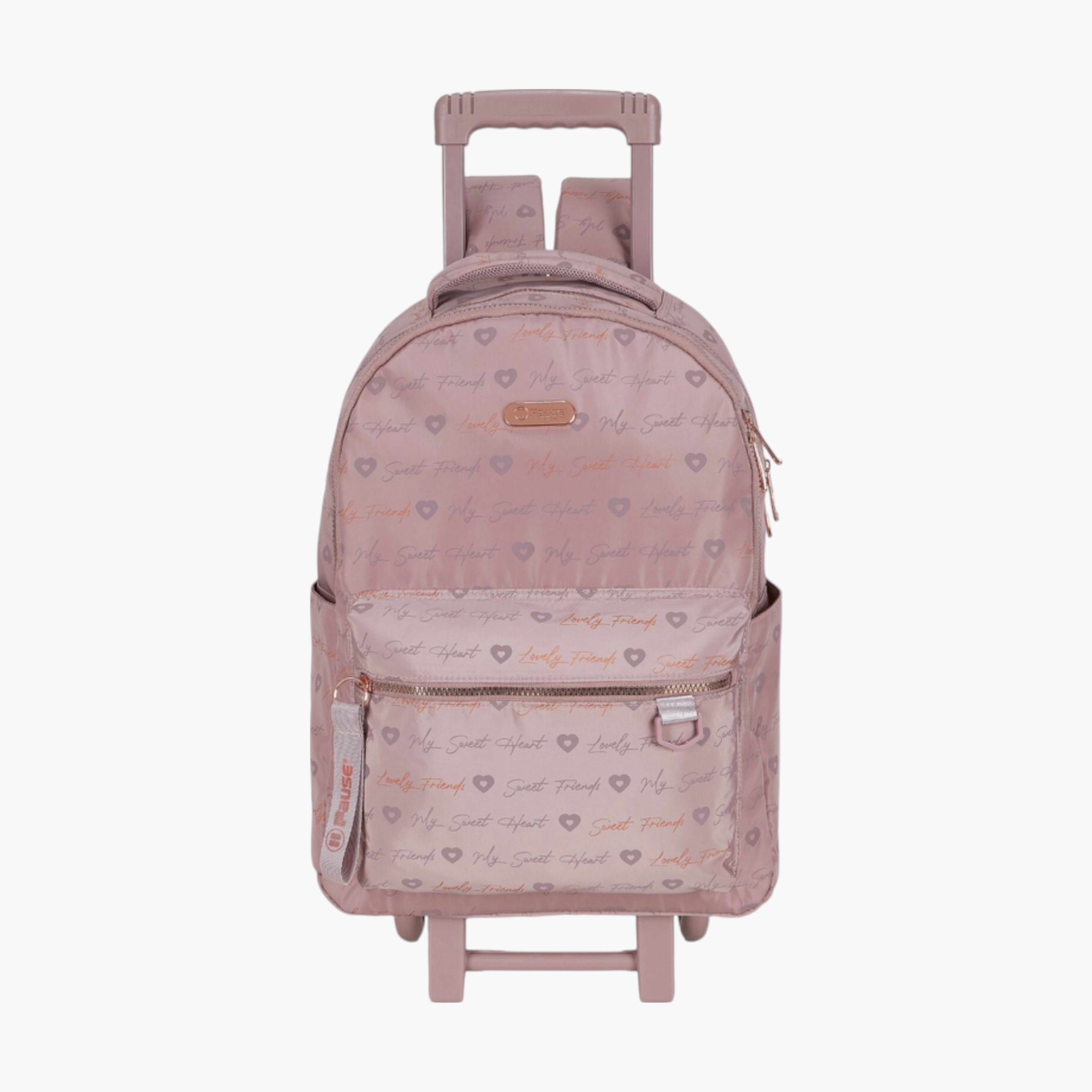 PAUSE Printed Trolley Backpack with Retractable Handle - 27x10x31 cms-school-bagsandbackpacks-trolleybags-image-1