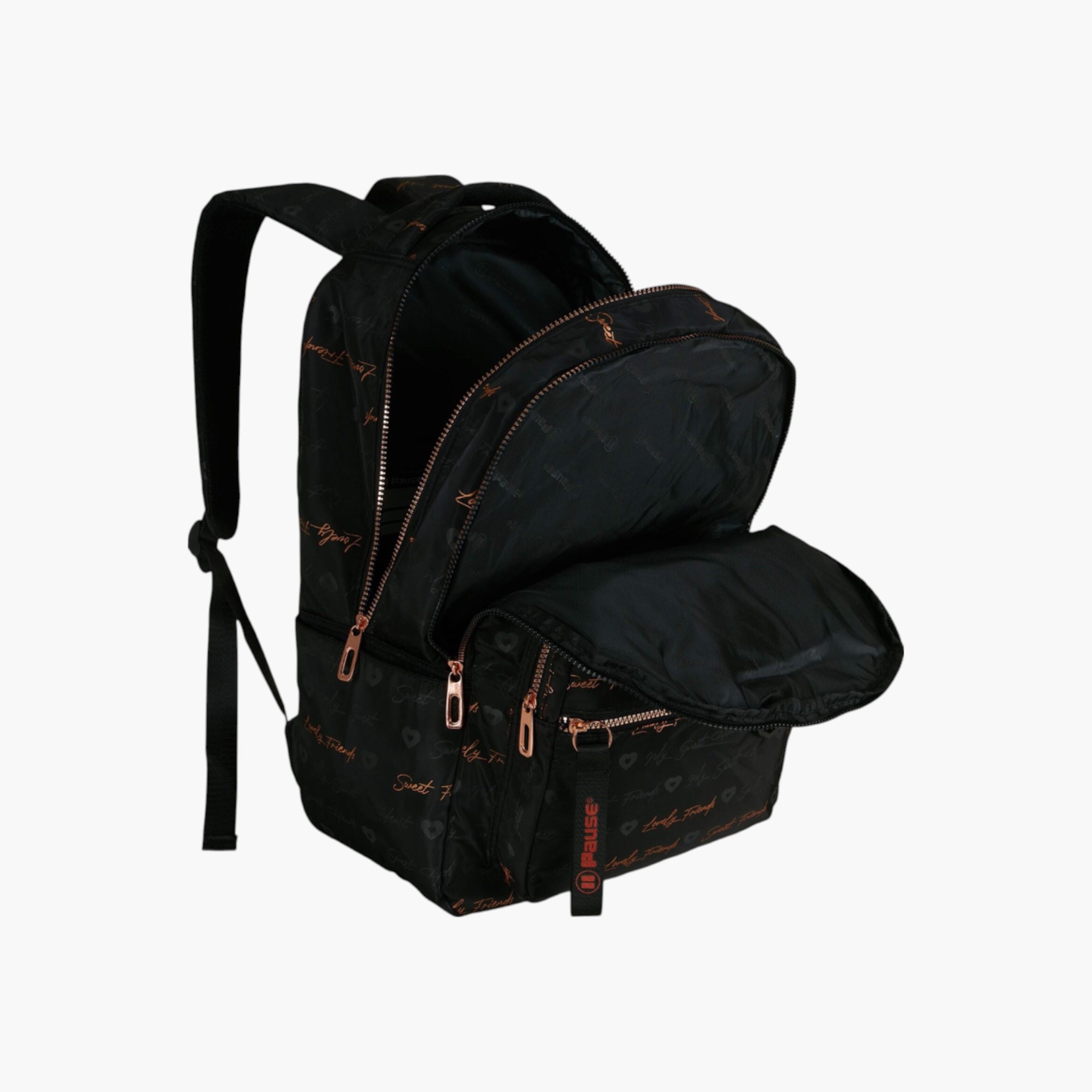 PAUSE Printed Backpack with Adjustable Straps and Zip Closure - 6x12x21 cms-school-bagsandbackpacks-backpacks-image-4