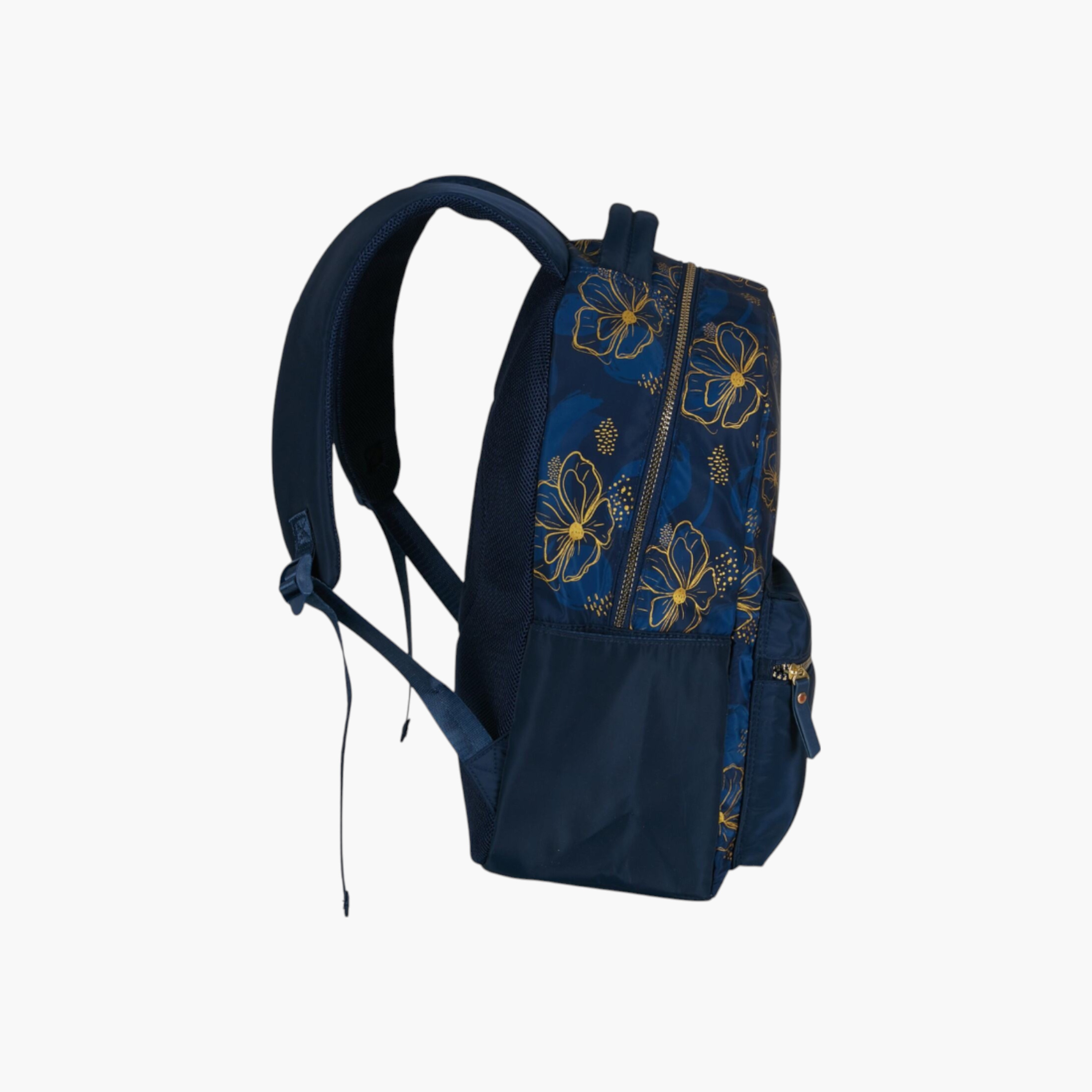 شنطة ظهر بأحزمة قابلة للتعديل وسحاب إغلاق وطبعات زهرية من بوز - 6x12x21 سم-school-bagsandbackpacks-backpacks-image-3