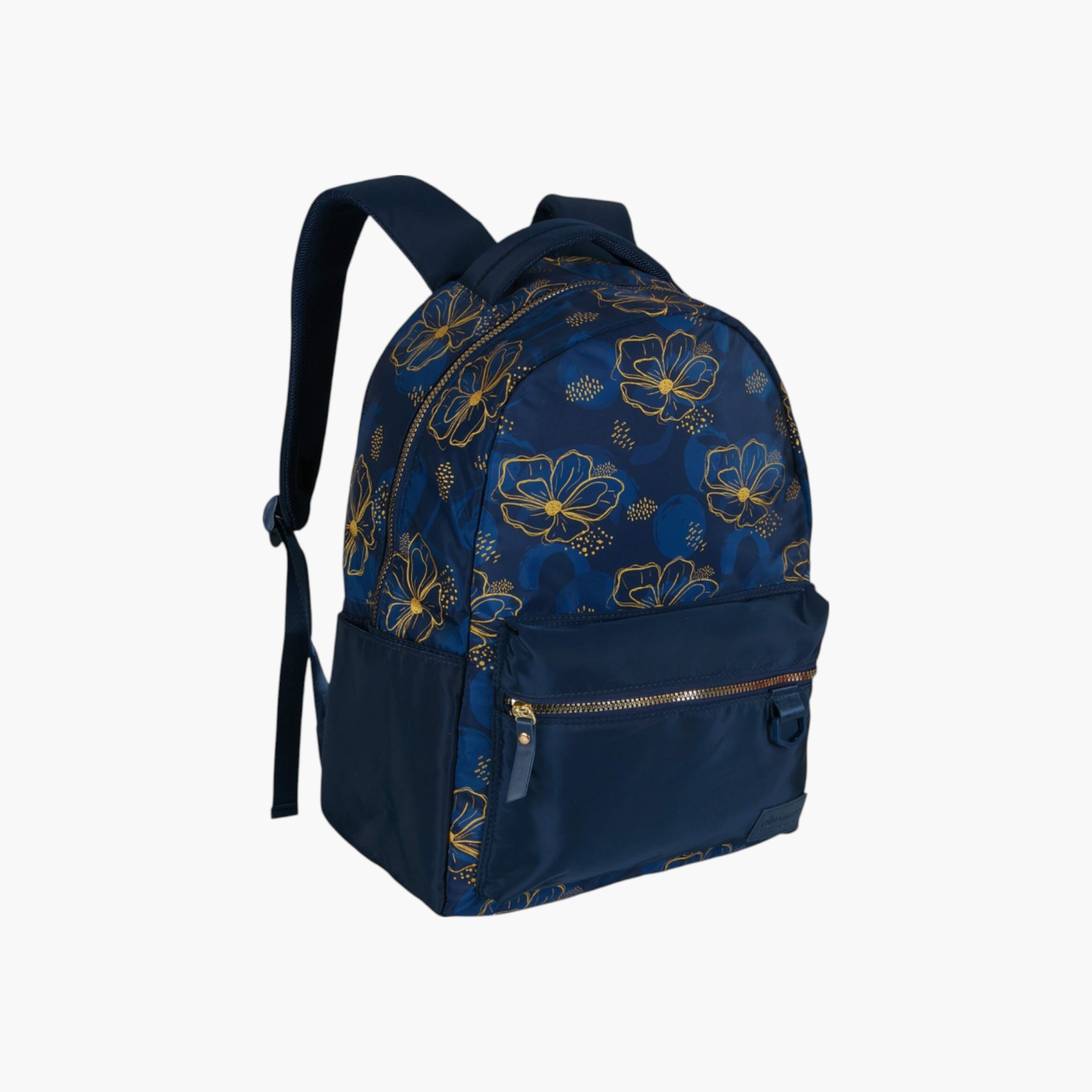 شنطة ظهر بأحزمة قابلة للتعديل وسحاب إغلاق وطبعات زهرية من بوز - 6x12x21 سم-school-bagsandbackpacks-backpacks-image-4