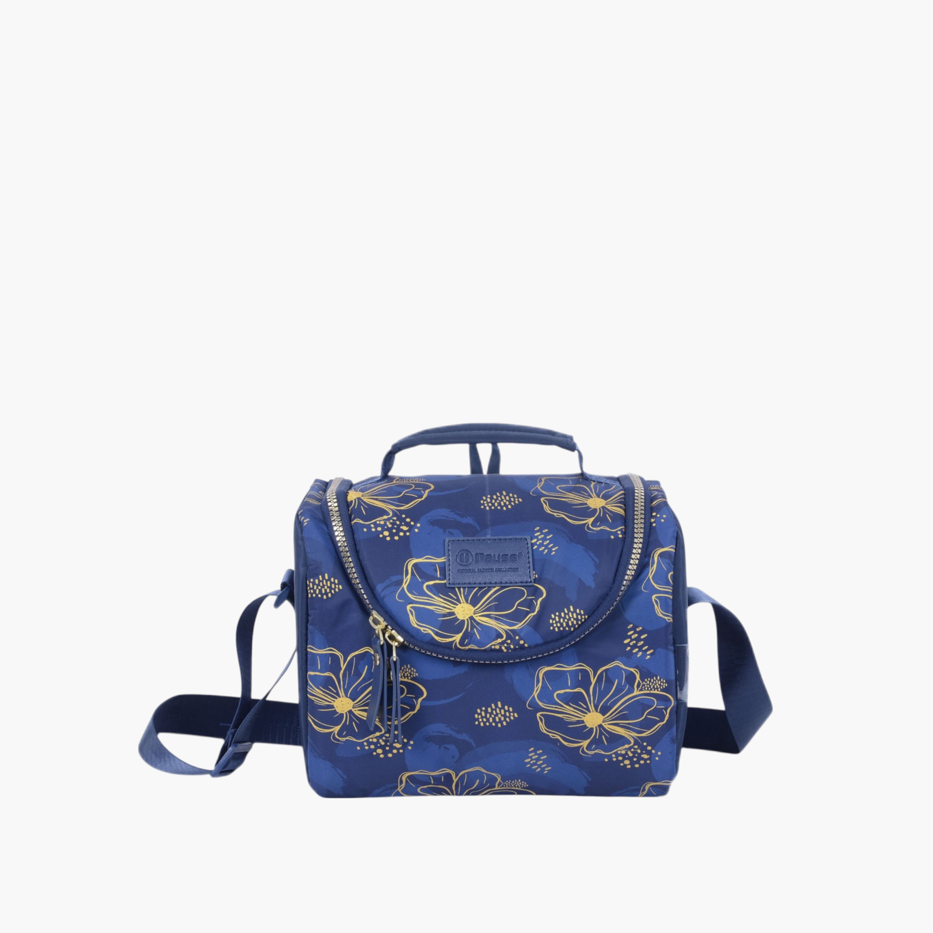 PAUSE Floral Print Insulated Lunch Bag with Zip Closure-school-lunchessentials-lunchbags-image-1