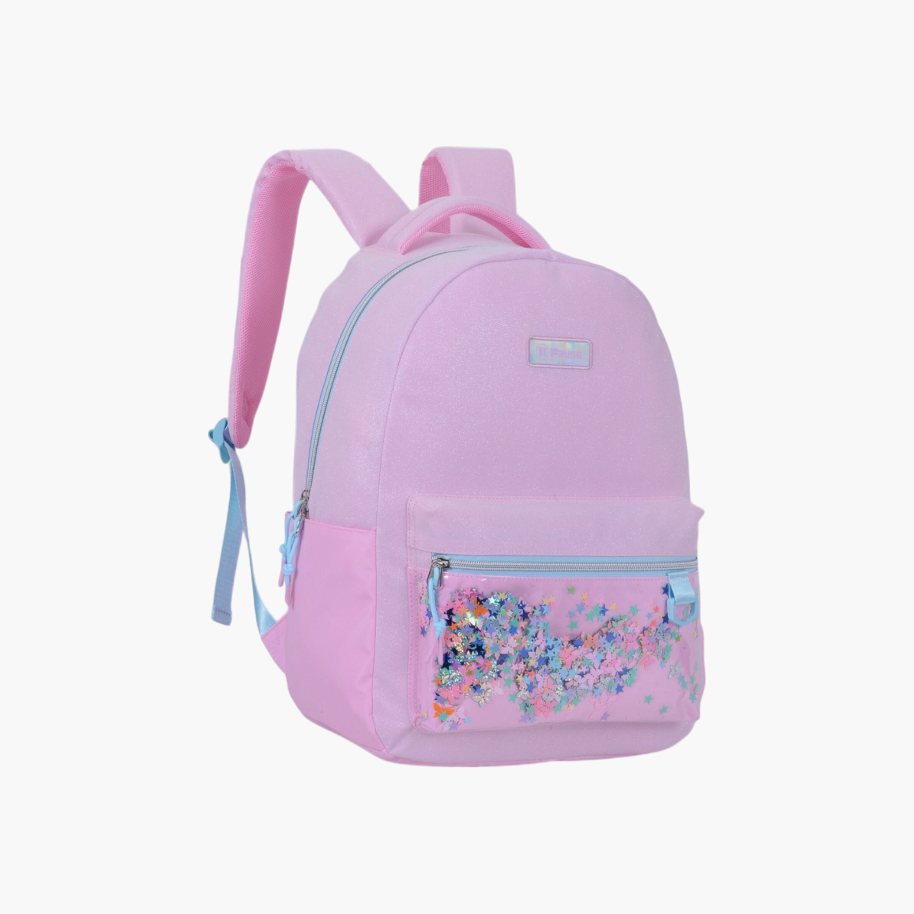 شنطة ظهر بطبعات كونفتي وحمّالات قابلة للتعديل وسحاب إغلاق من بوز - 6×12×21 سم-school-bagsandbackpacks-backpacks-image-2