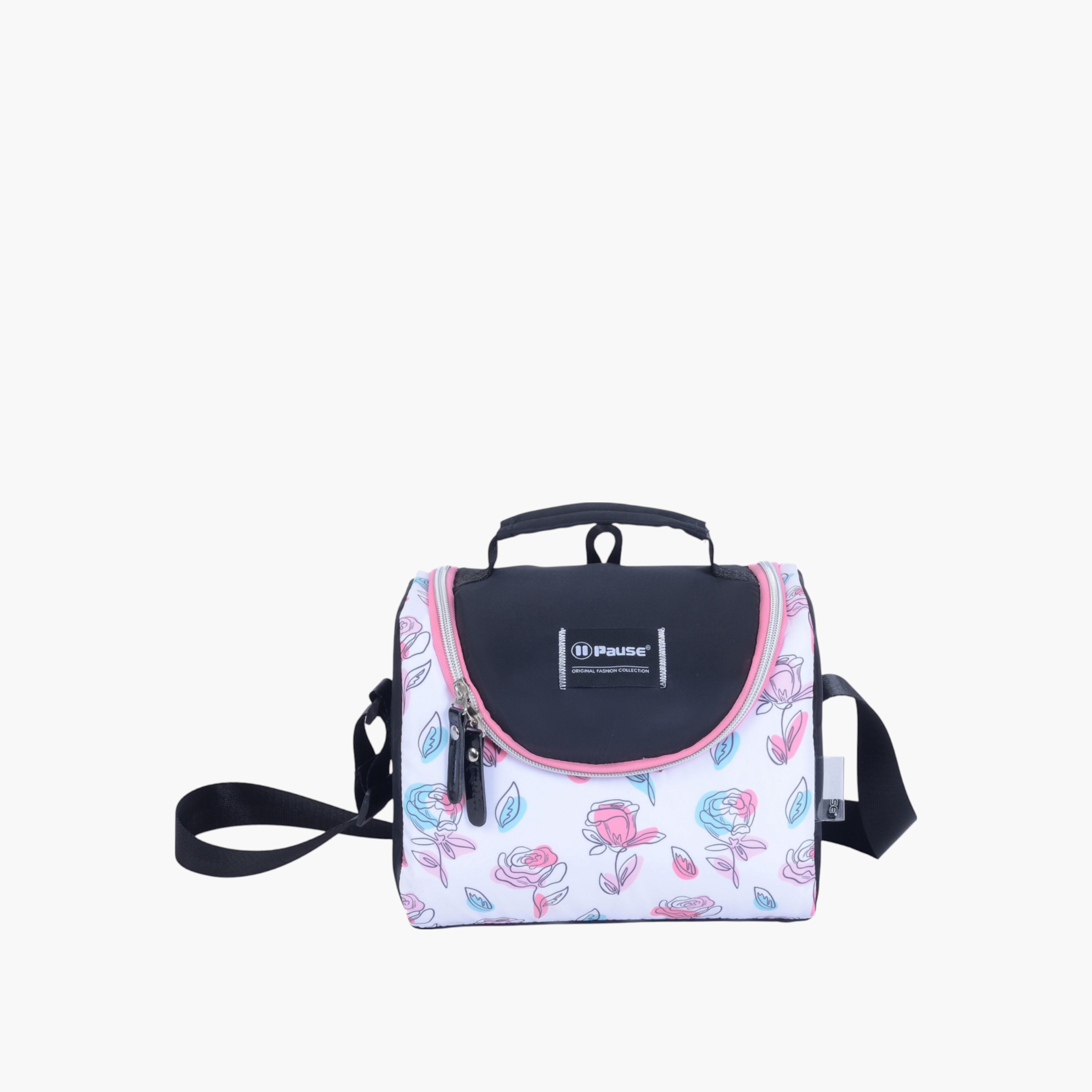 PAUSE Floral Print Insulated Lunch Bag with Zip Closure-school-lunchessentials-lunchbags-image-1