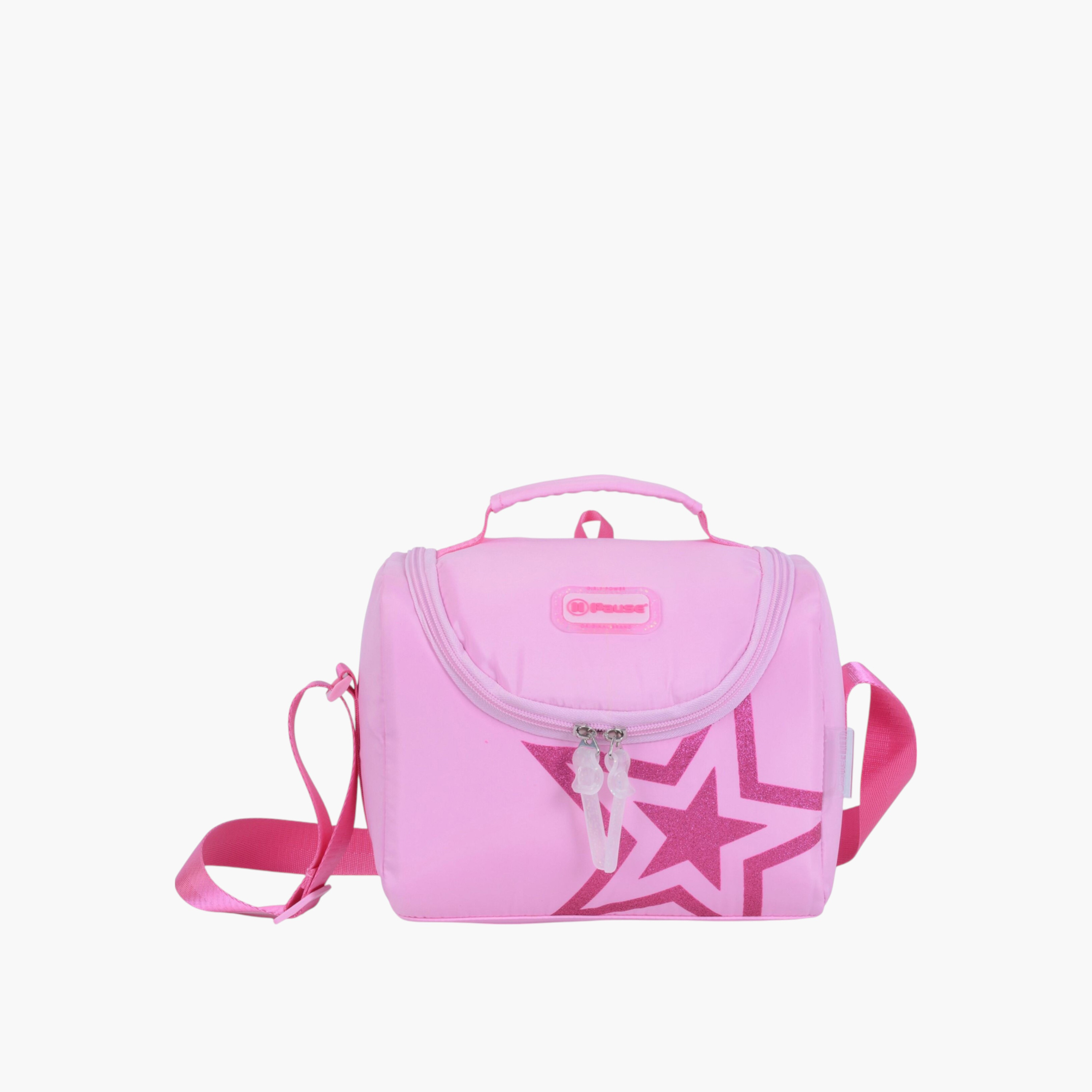 PAUSE Star Print Insulated Lunch Bag with Zip Closure-school-lunchessentials-lunchbags-image-1