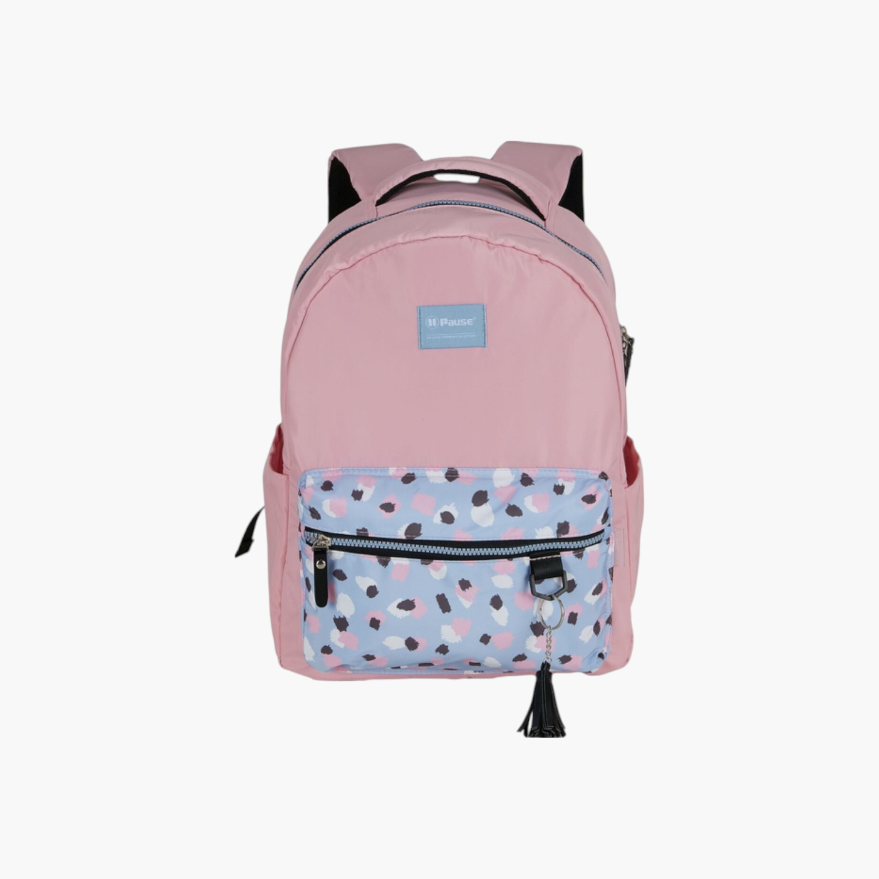 PAUSE Solid Backpack with Adjustable Straps and Zip Closure - 6x12x21 cms-school-bagsandbackpacks-backpacks-image-1
