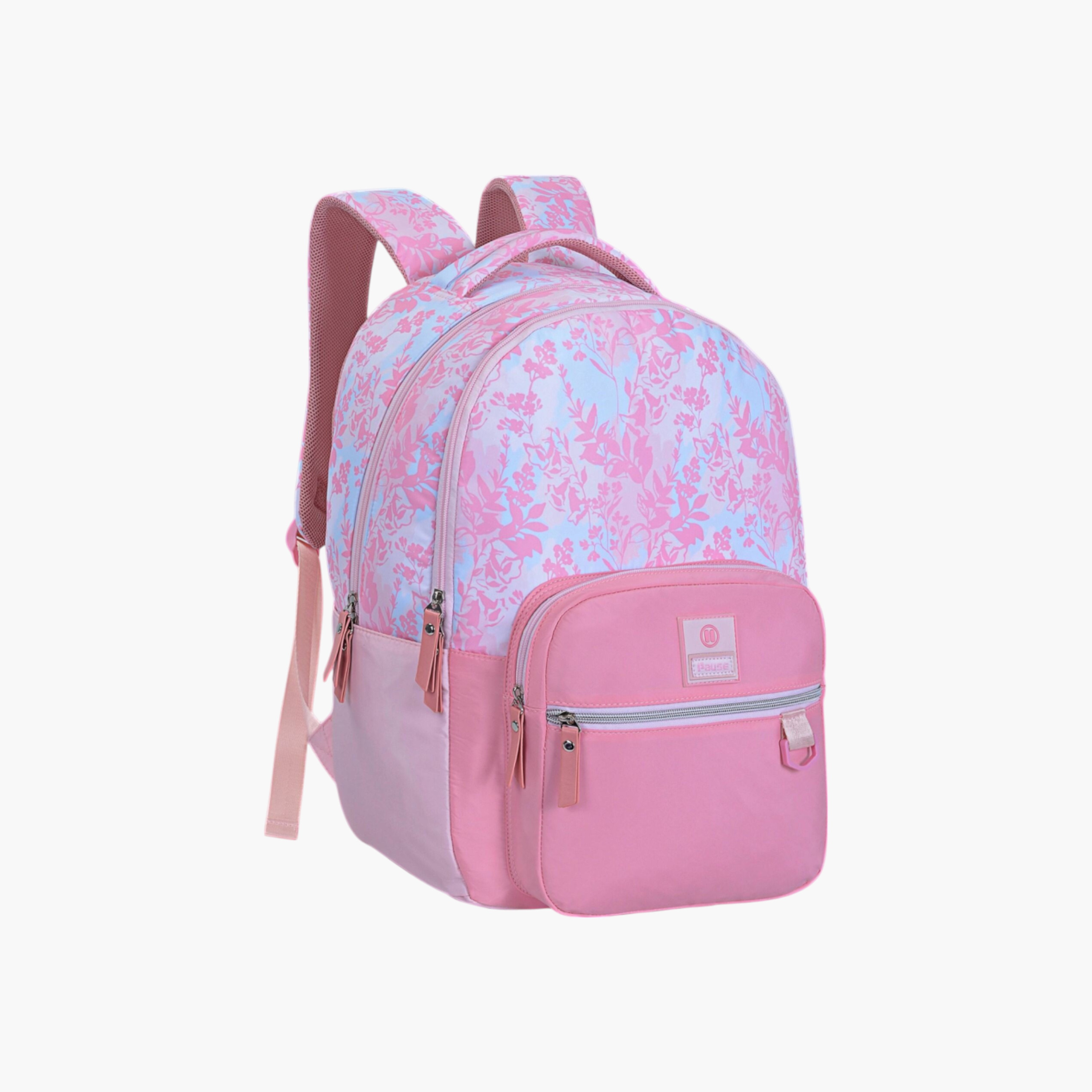 PAUSE Printed Backpack with Adjustable Straps and Zip Closure - 6x12x21 cms-school-bagsandbackpacks-backpacks-image-3