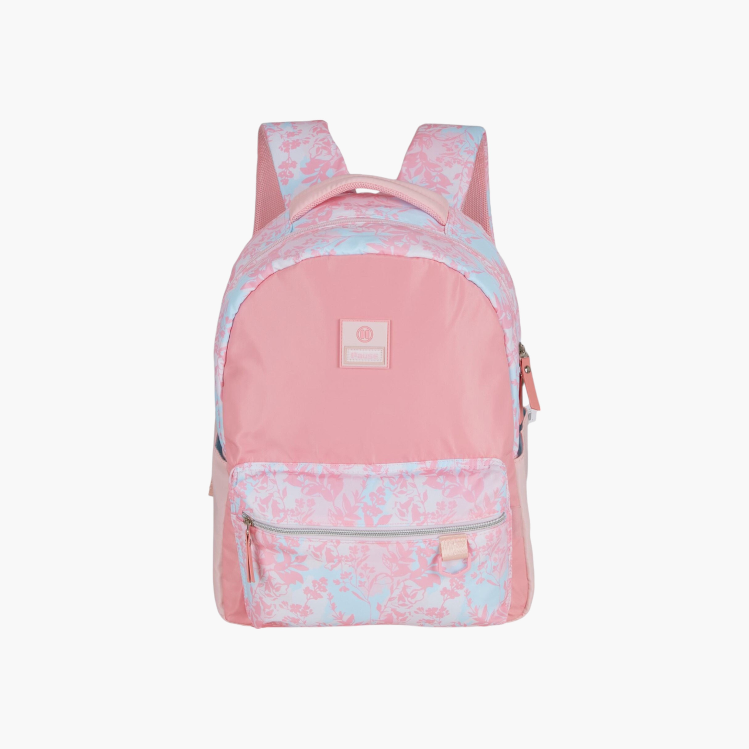 شنطة ظهر بأحزمة قابلة للتعديل وسحاب إغلاق وطبعات زهرية من بوز - 6x12x21 سم-school-bagsandbackpacks-backpacks-image-1
