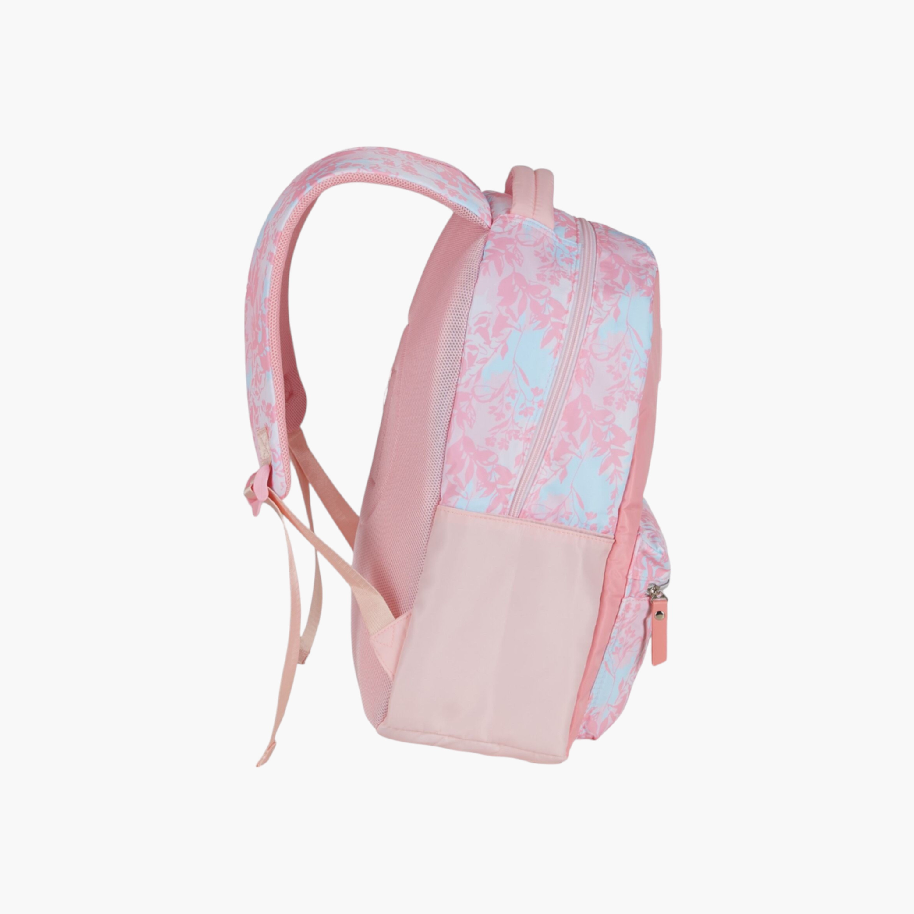 شنطة ظهر بأحزمة قابلة للتعديل وسحاب إغلاق وطبعات زهرية من بوز - 6x12x21 سم-school-bagsandbackpacks-backpacks-image-2