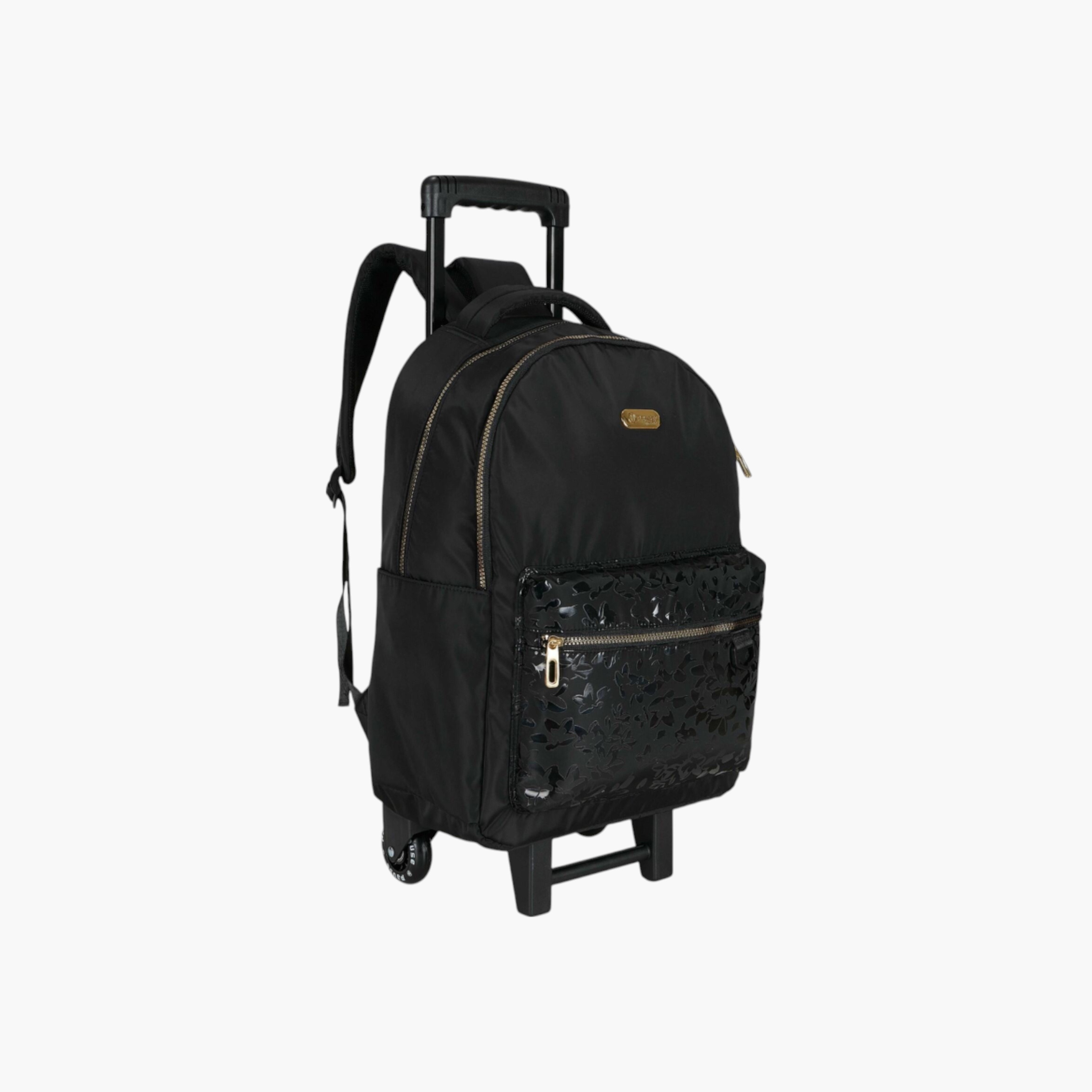 PAUSE Printed Trolley Backpack with Retractable Handle - 27x10x31 cms-school-bagsandbackpacks-trolleybags-image-2