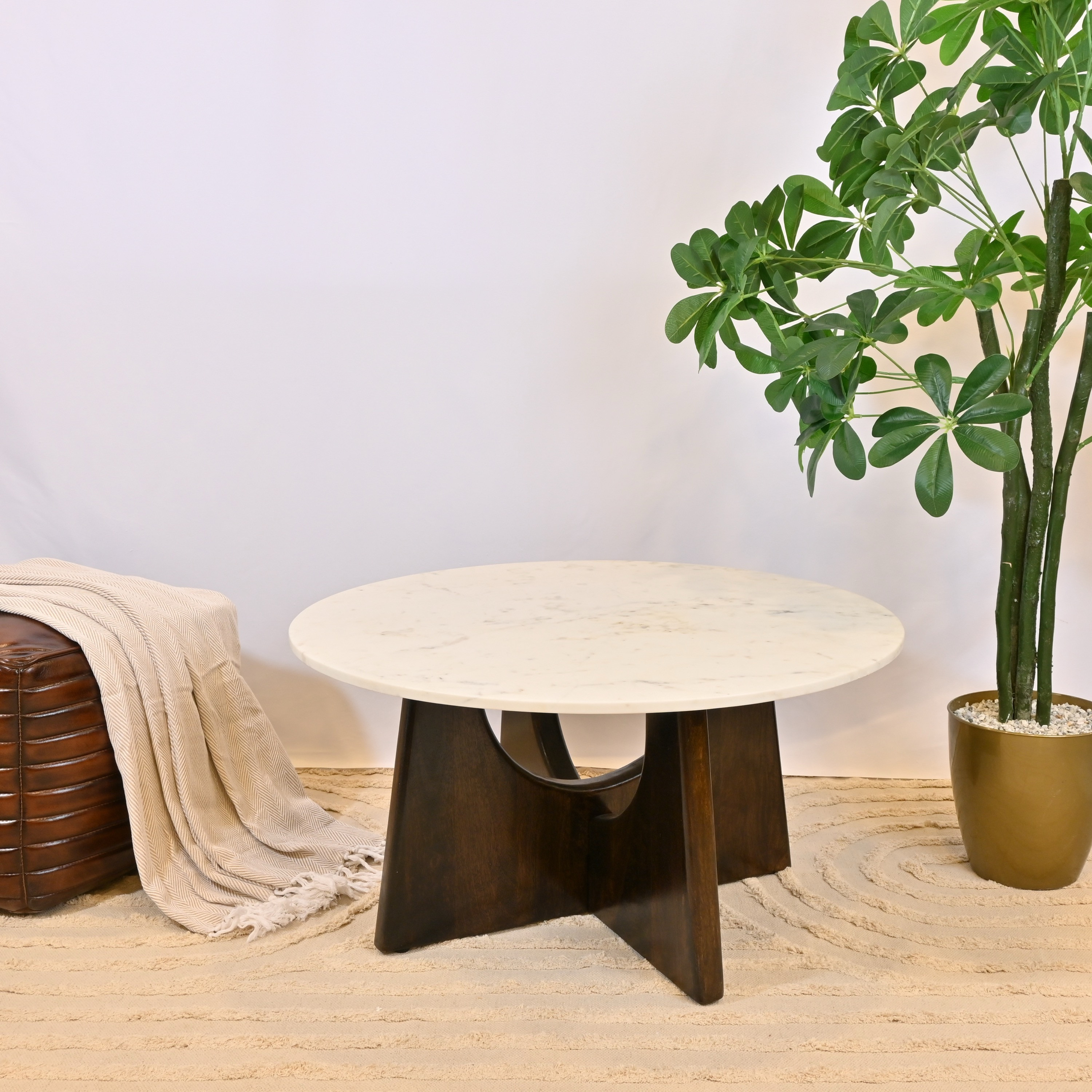 Crafted by Lifestyle Marble Top Coffee Table-furniture-livingroom-coffeetables-image-1