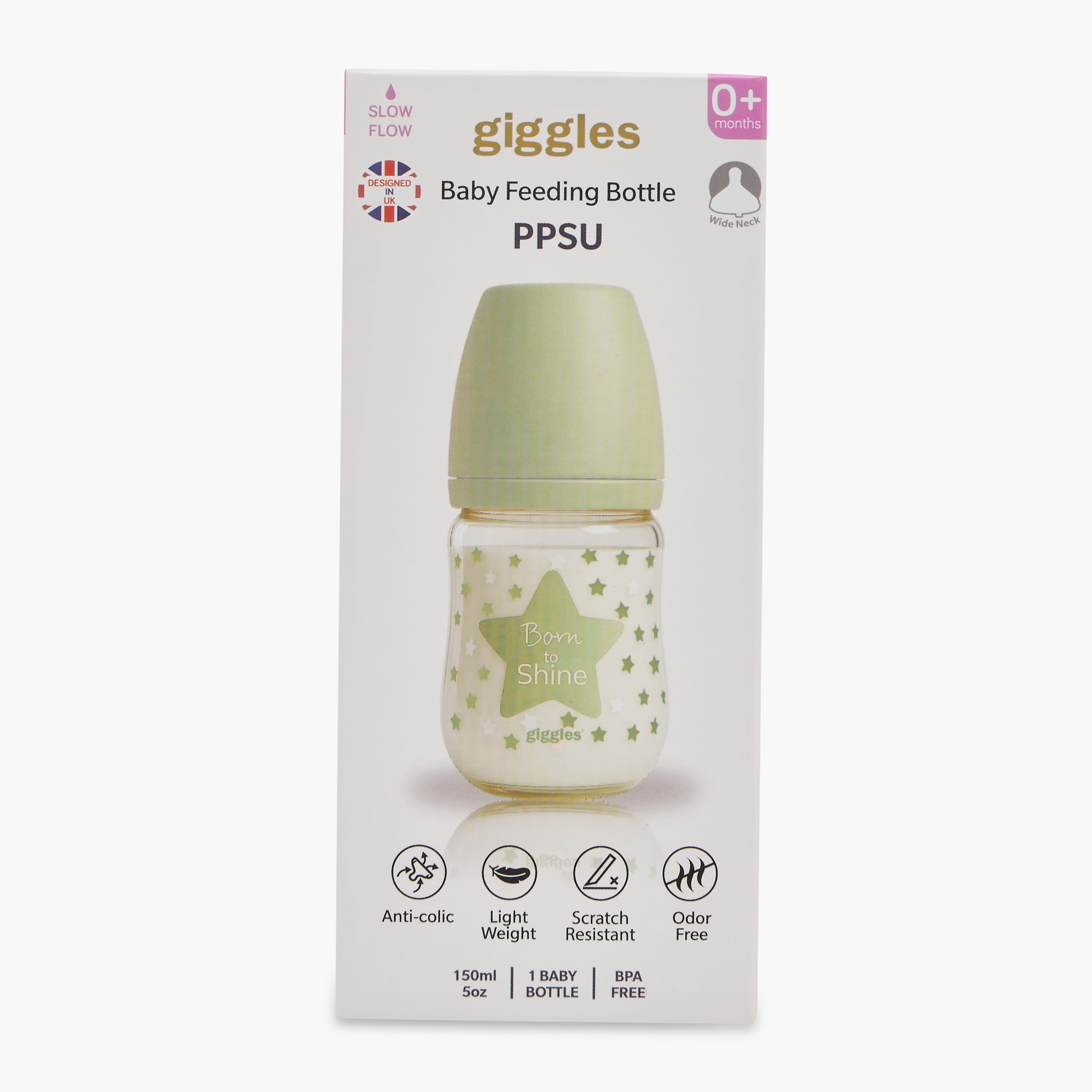 Giggles Star Print Feeding Bottle - 150 ml (0 months+)-baby-feeding-feedingbottles-bottlesandteats-image-14