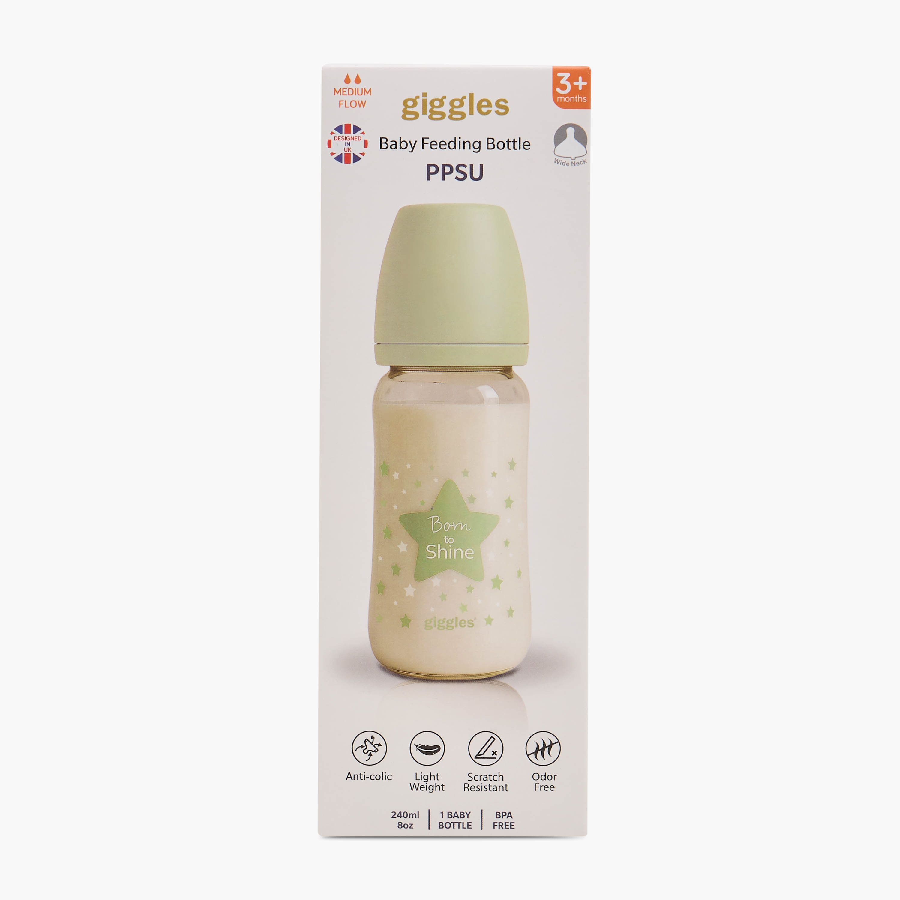 Giggles Feeding Bottle with Anti-Colic Valve, 240 ml-baby-feeding-feedingbottles-bottlesandteats-image-13