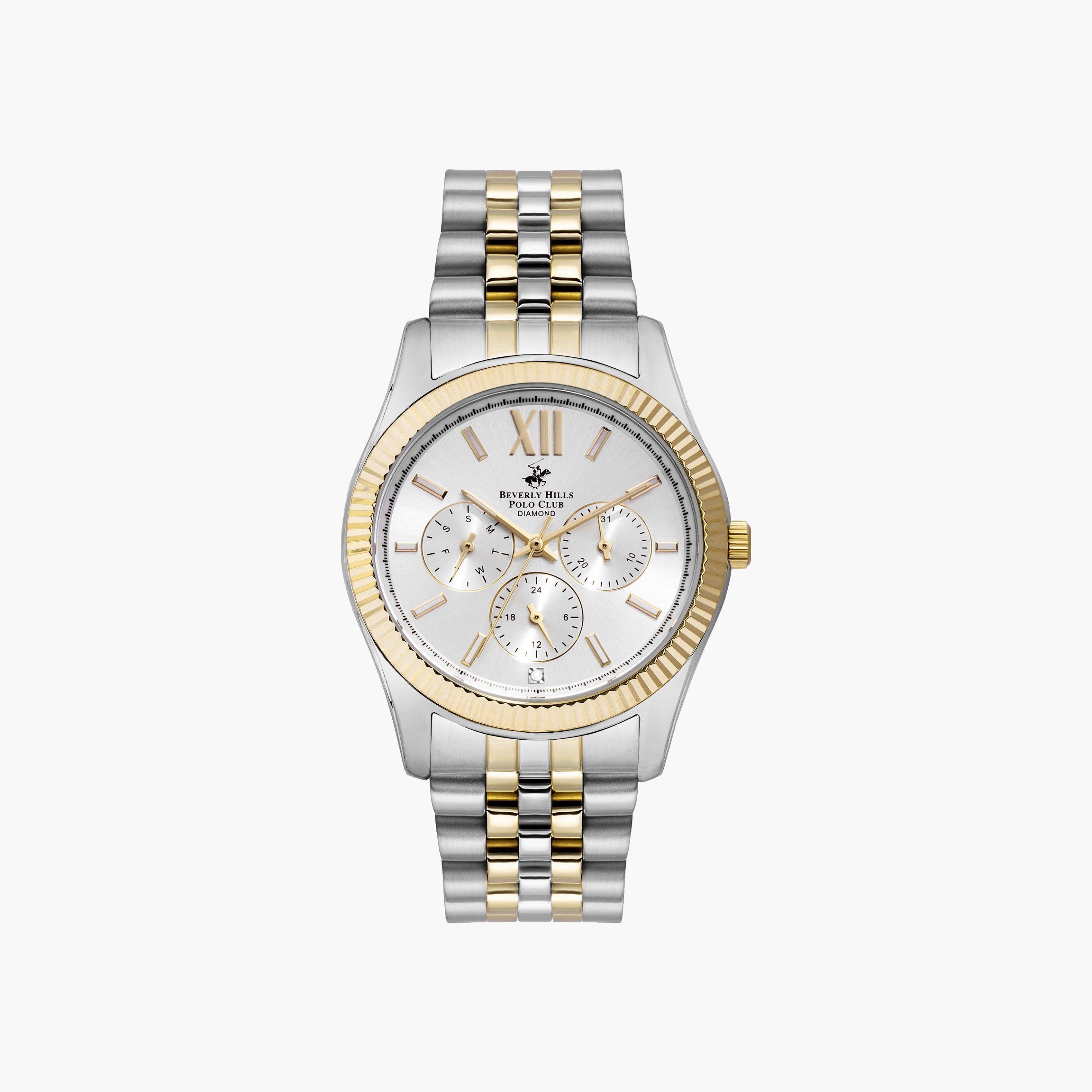 Beverly Hills Polo Club Analog Silver Dial Two-Tone Watch-women-watchesandjewellery-watches-image-1