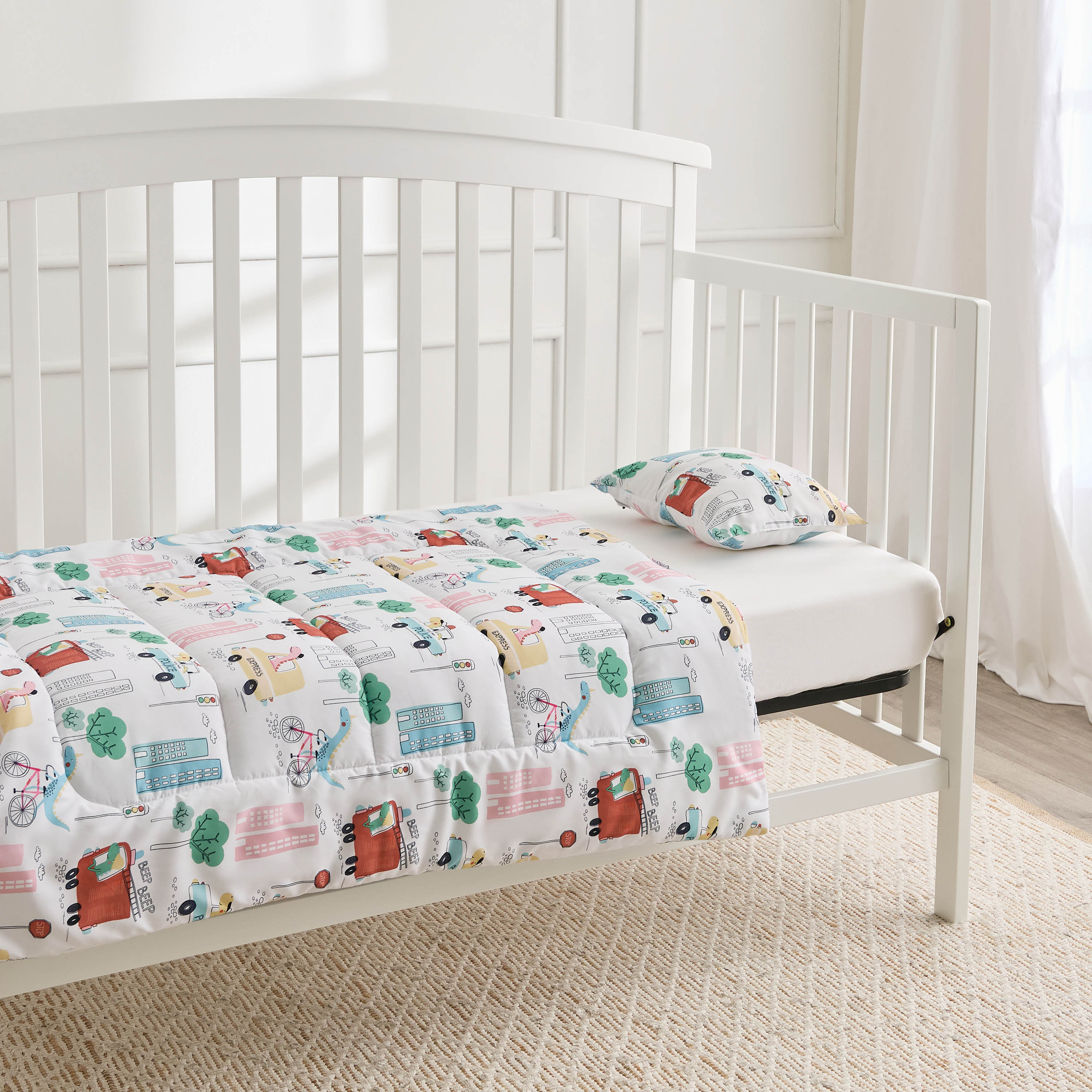 Juniors Baby Bedding Set with Dinosaur Print, 90x130 cm-baby-nursery-babybedding-image-3