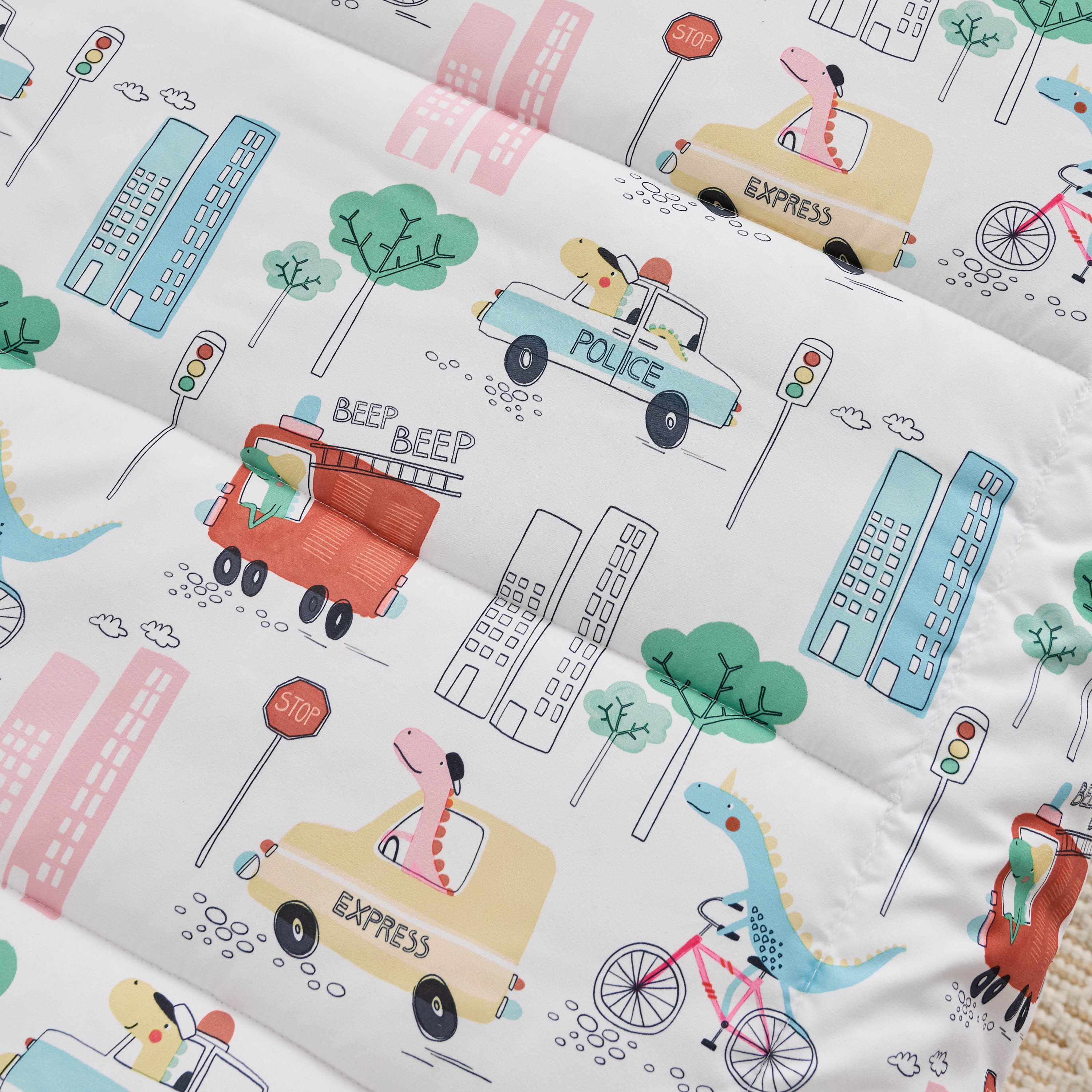 Juniors Baby Bedding Set with Dinosaur Print, 90x130 cm-baby-nursery-babybedding-image-5