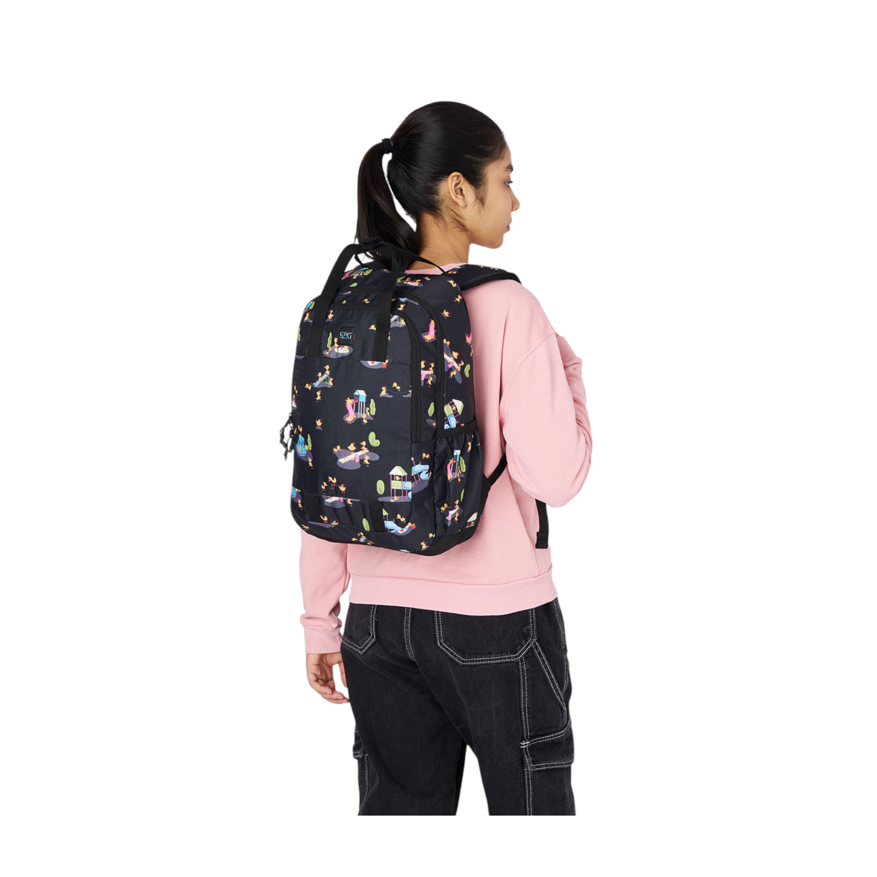 Wildcraft Wiki Printed Backpack with Adjustable Straps and Zip Closure - 16x16x42 cms-school-bagsandbackpacks-backpacks-image-3