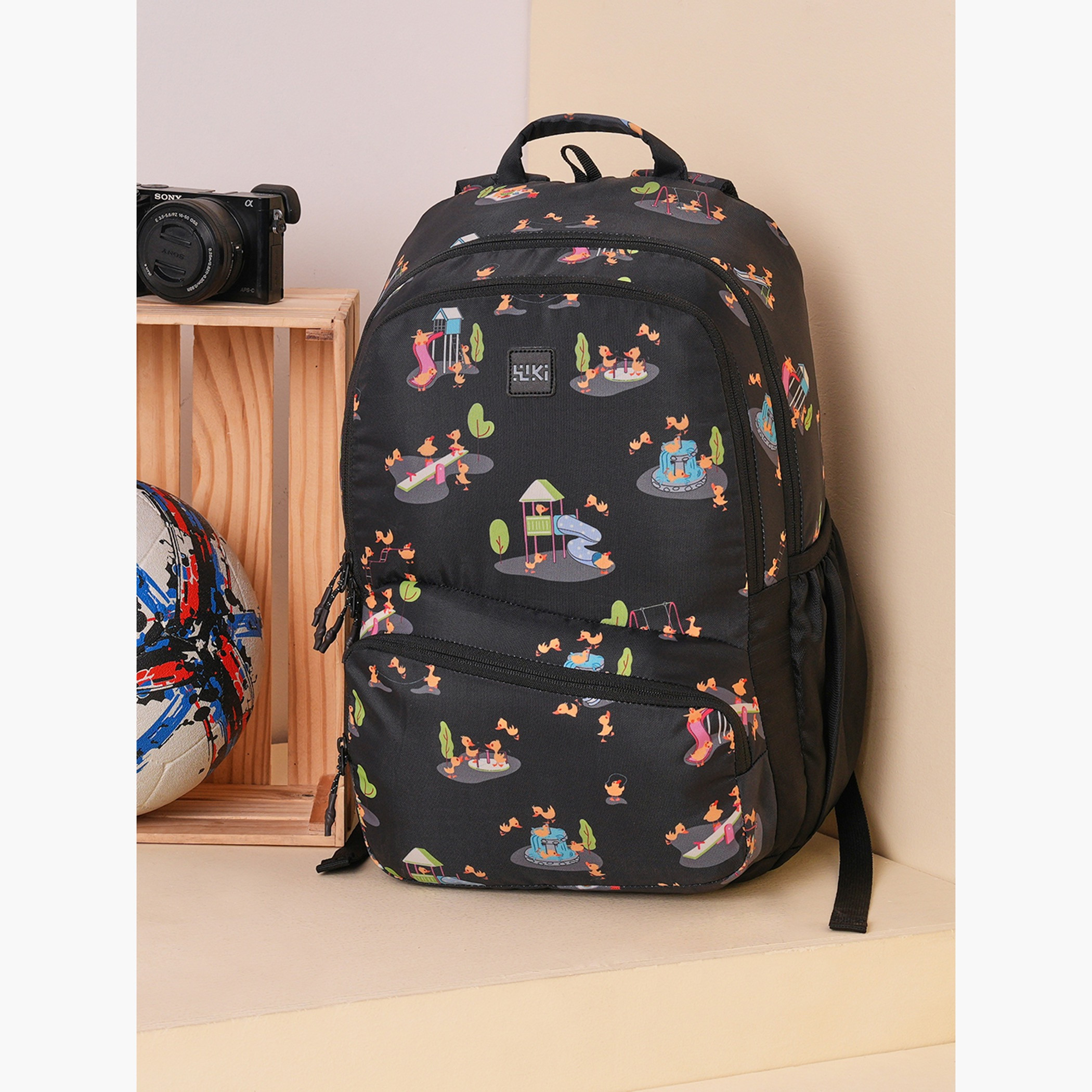Wildcraft Wiki Duck Print School Backpack with Adjustable Shoulder Straps - 17x17x42 cms-school-bagsandbackpacks-backpacks-image-11