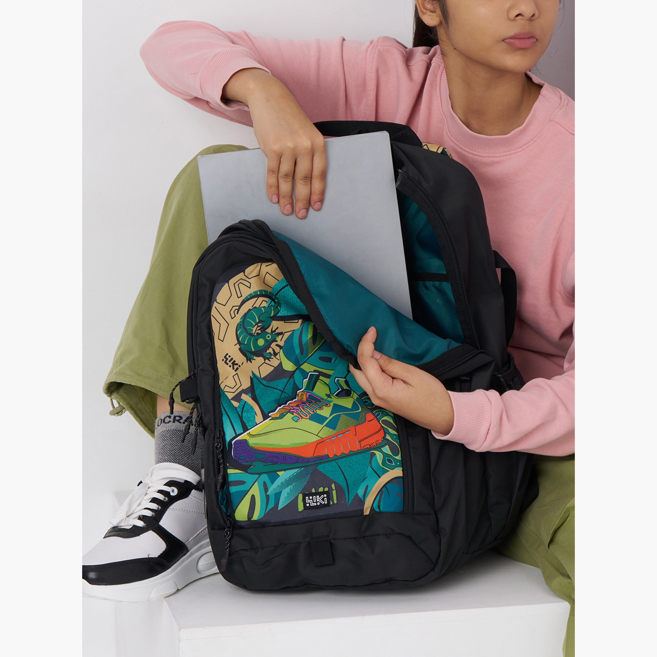 Wildcraft Wiki Printed Backpack with Adjustable Straps and Zip Closure - 25x25x50 cms-school-bagsandbackpacks-backpacks-image-4