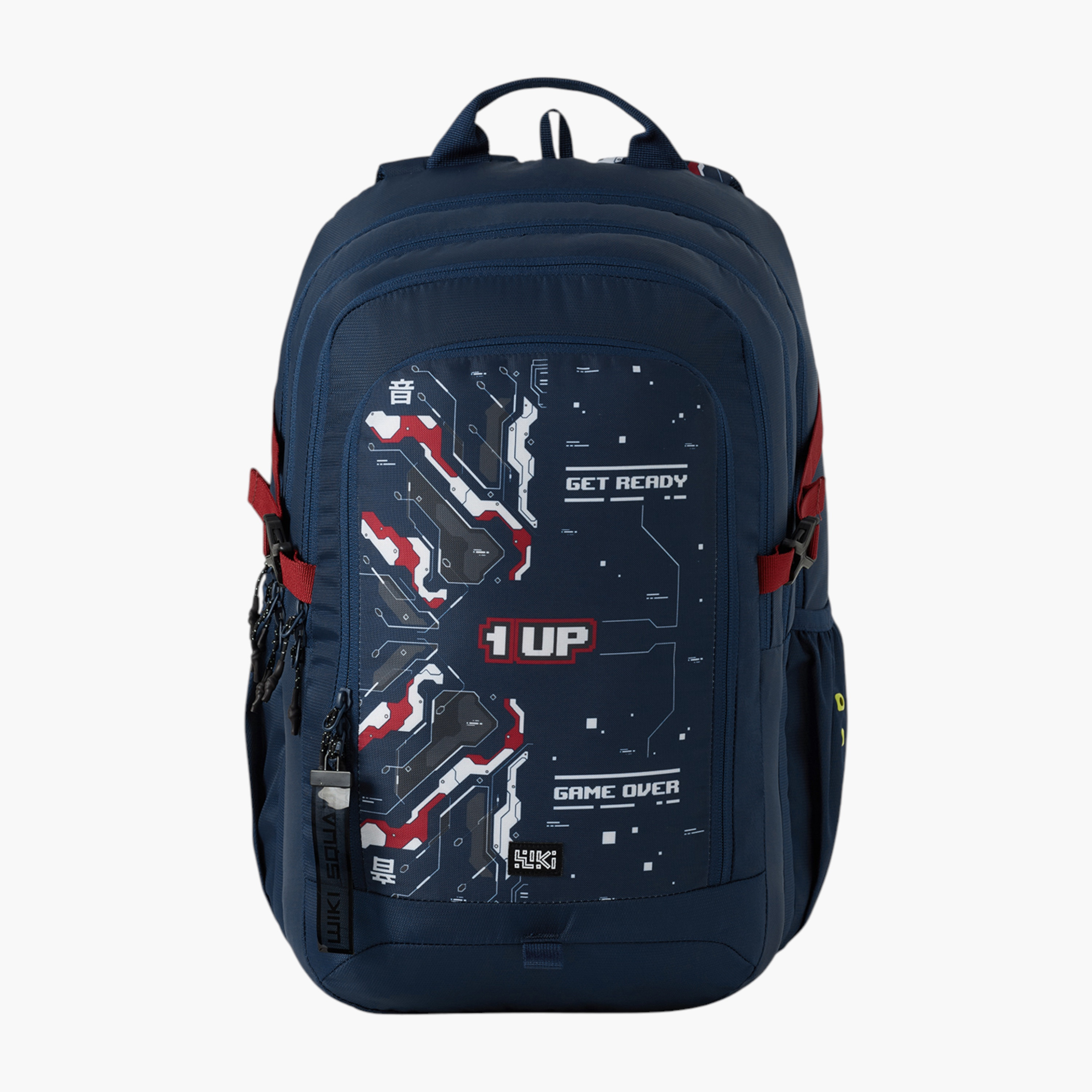 شنطة ظهر بأحزمة مبطنة وطبعات ويكي من وايلدكرافت - 25x25x50 سم-school-bagsandbackpacks-backpacks-image-1