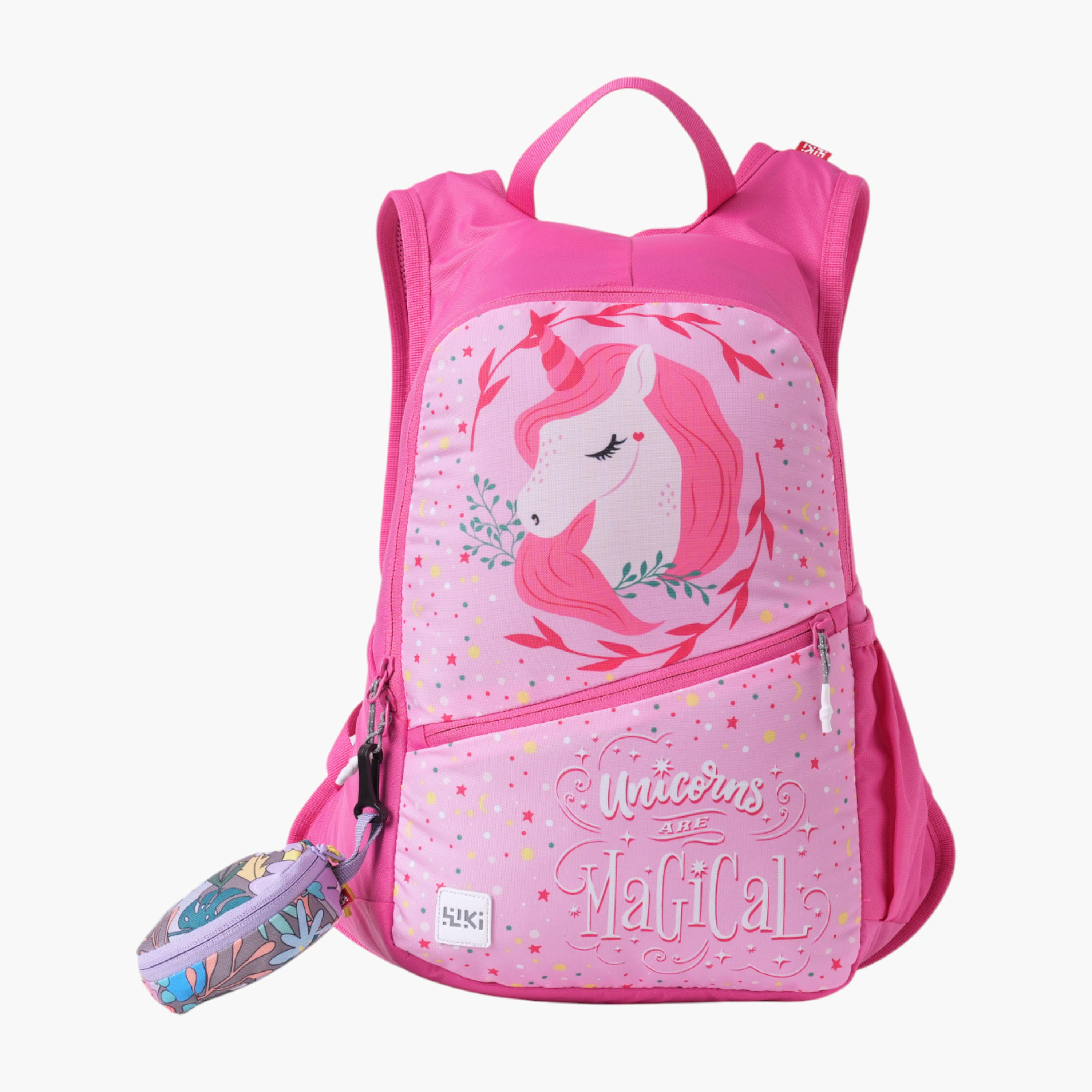 Wildcraft Wiki Unicorn Print Backpack with Adjustable Straps and Zip Closure - 13x13x41 cms-school-bagsandbackpacks-backpacks-image-1