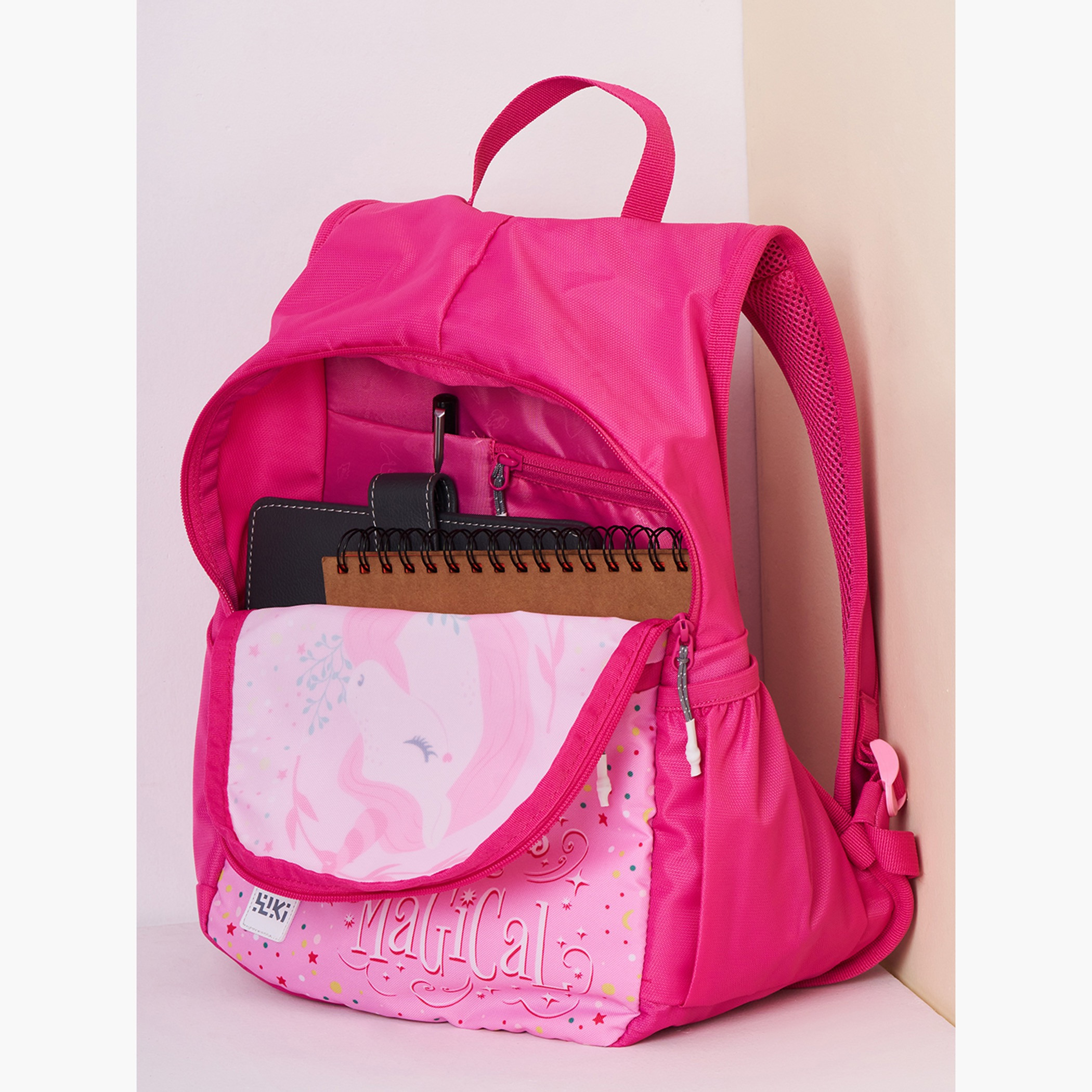 Wildcraft Wiki Unicorn Print Backpack with Adjustable Straps and Zip Closure - 13x13x41 cms-school-bagsandbackpacks-backpacks-image-11