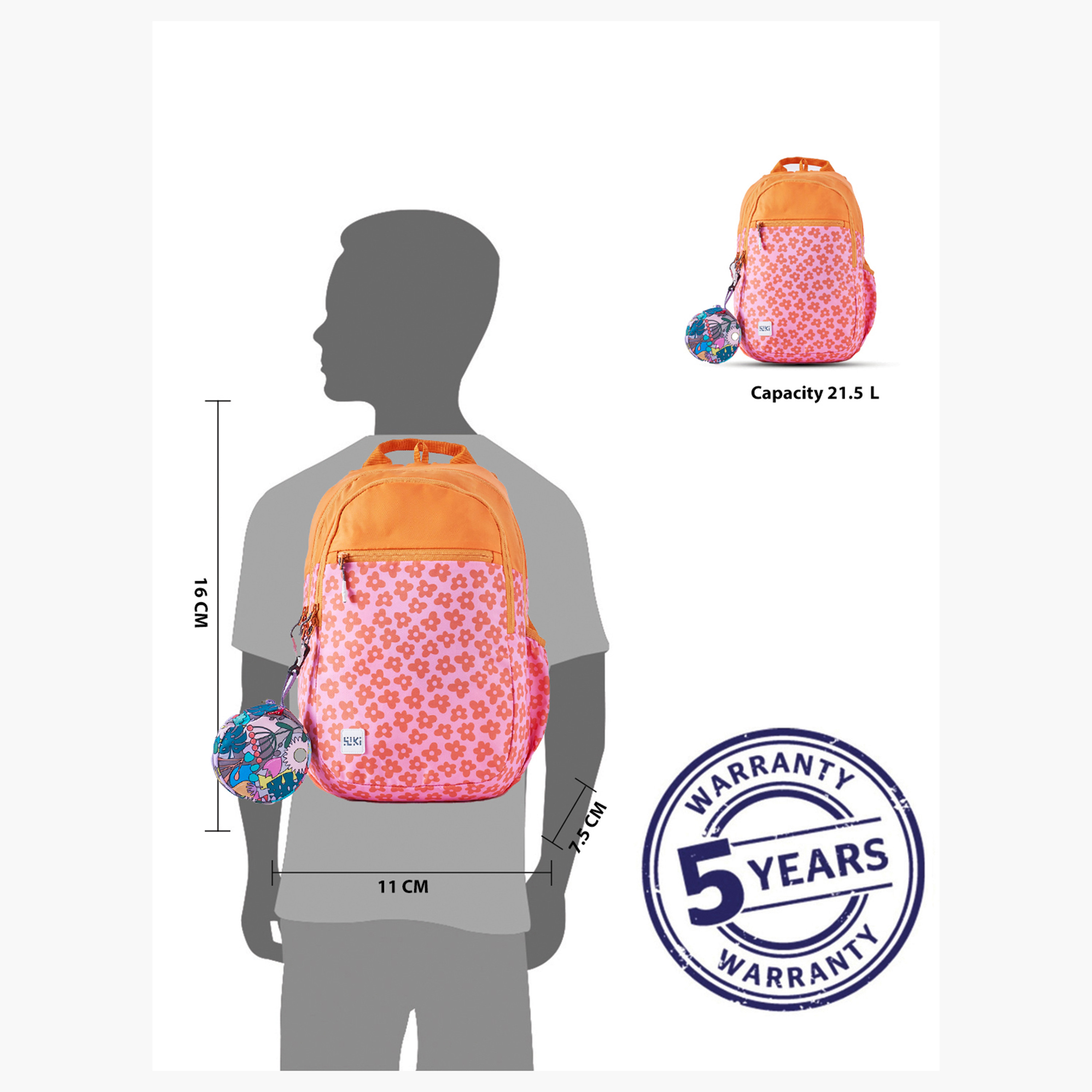 Wildcraft Wiki Printed School Backpack with Coin Pouch - 19x19x41 cms-school-bagsandbackpacks-backpacks-image-12