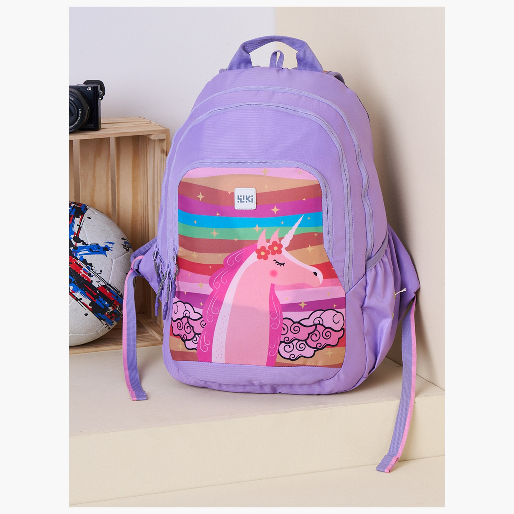 Wildcraft Wiki Unicorn Print Backpack with Adjustable Straps and Zip Closure - 22x22x44 cms-school-bagsandbackpacks-backpacks-image-11