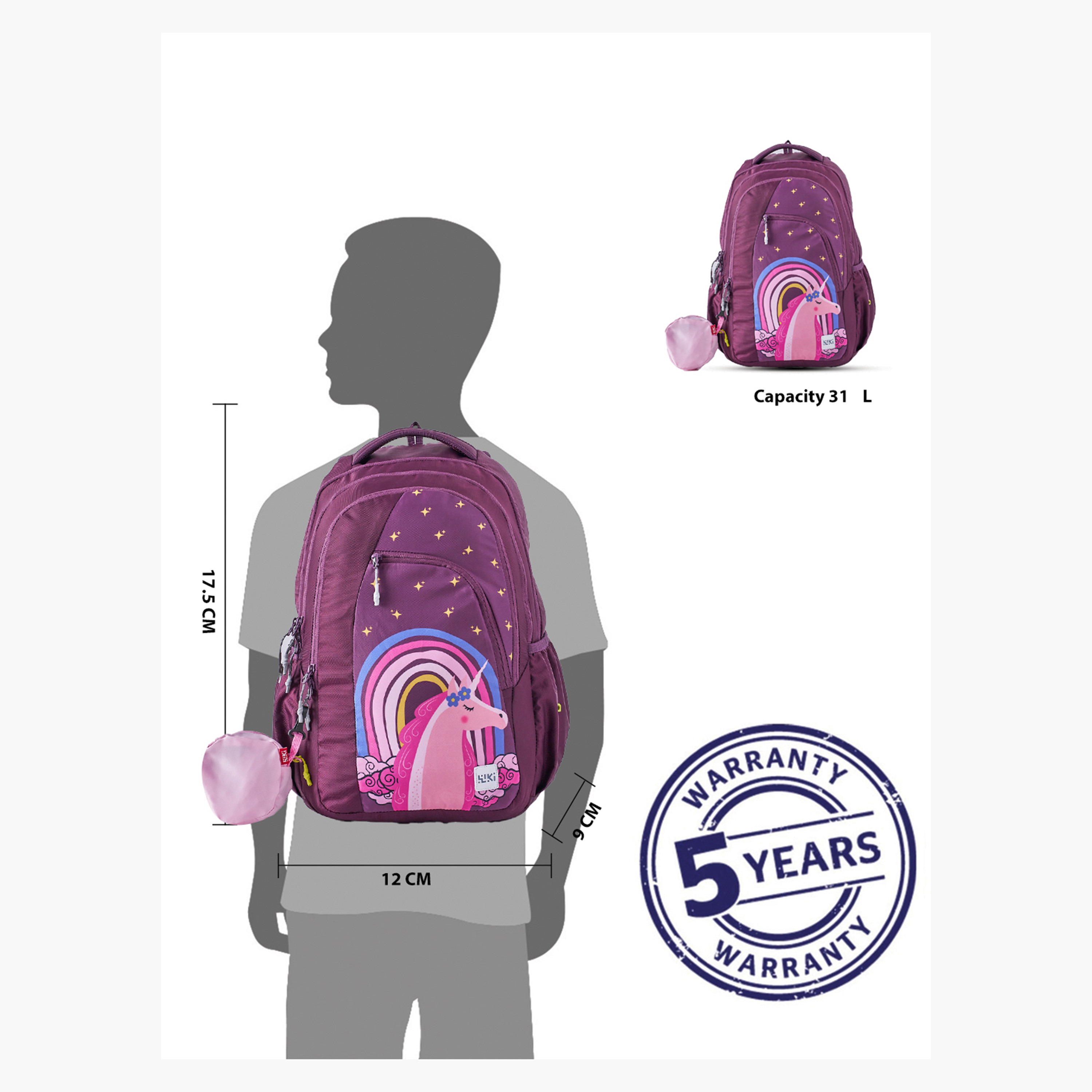Wildcraft Wiki Printed School Backpack with Coin Pouch - 23x23x44 cms-school-bagsandbackpacks-backpacks-image-2