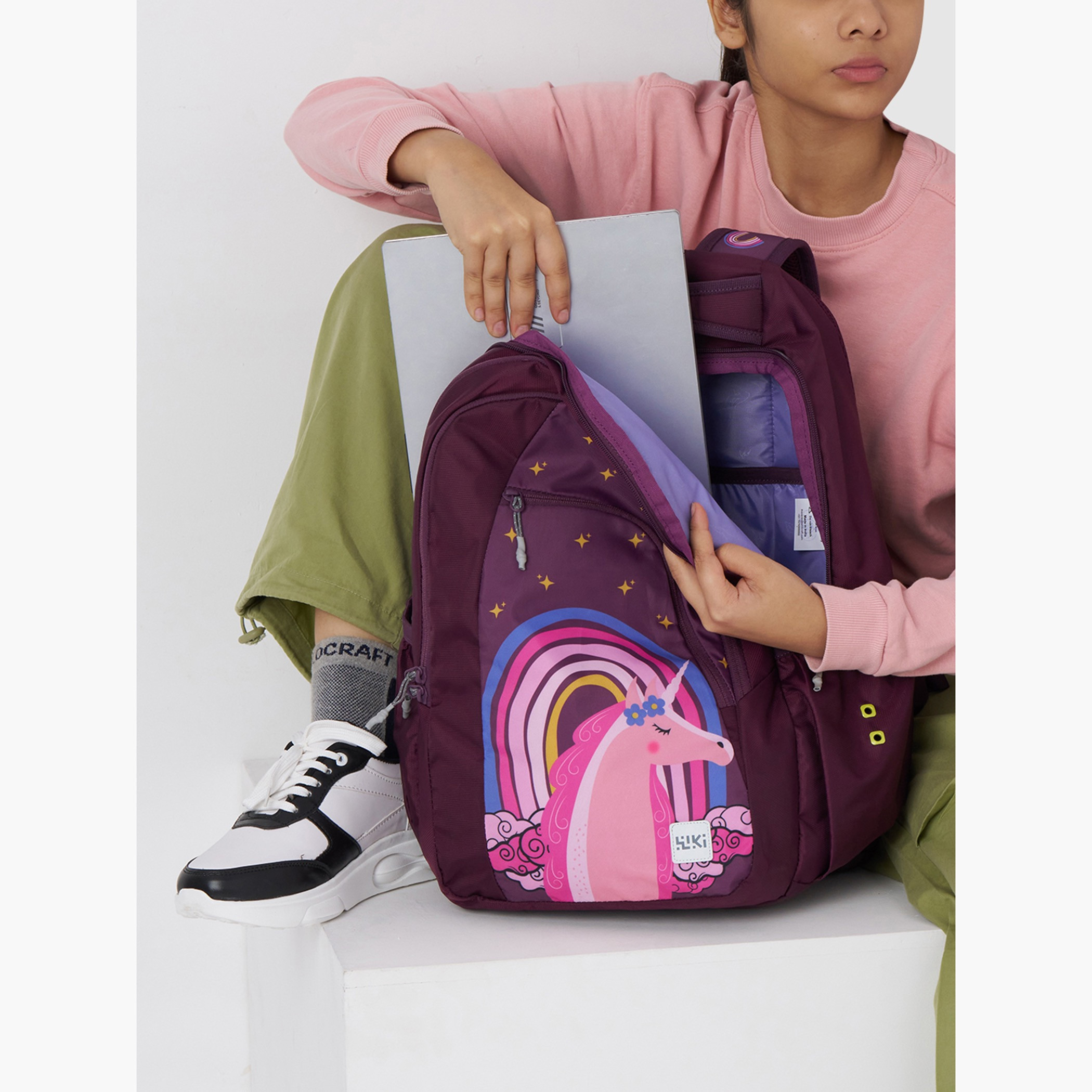 Wildcraft Wiki Printed School Backpack with Coin Pouch - 23x23x44 cms-school-bagsandbackpacks-backpacks-image-5