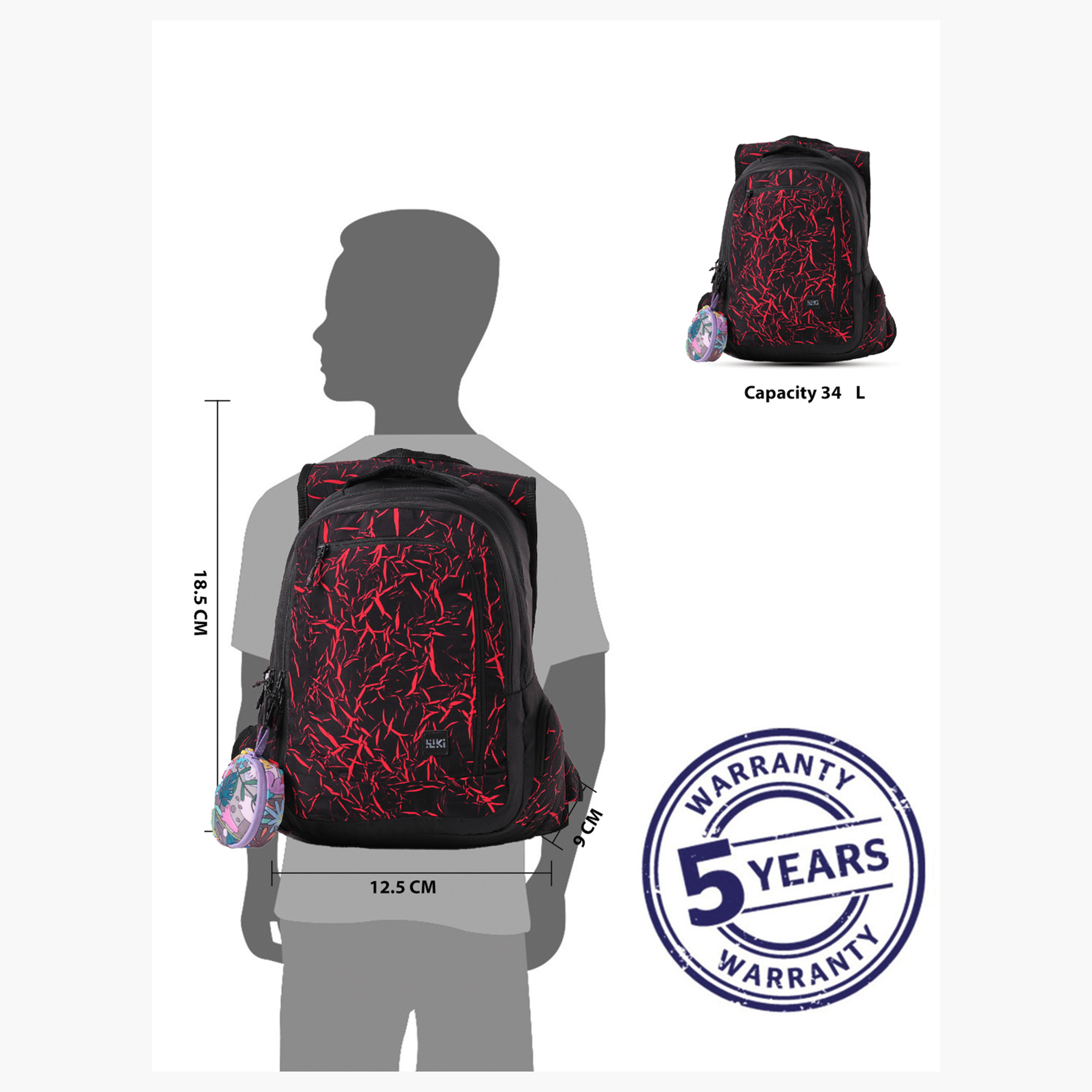 Wildcraft Wiki Printed School Backpack with Coin Pouch - 23x23x47 cms-school-bagsandbackpacks-backpacks-image-2